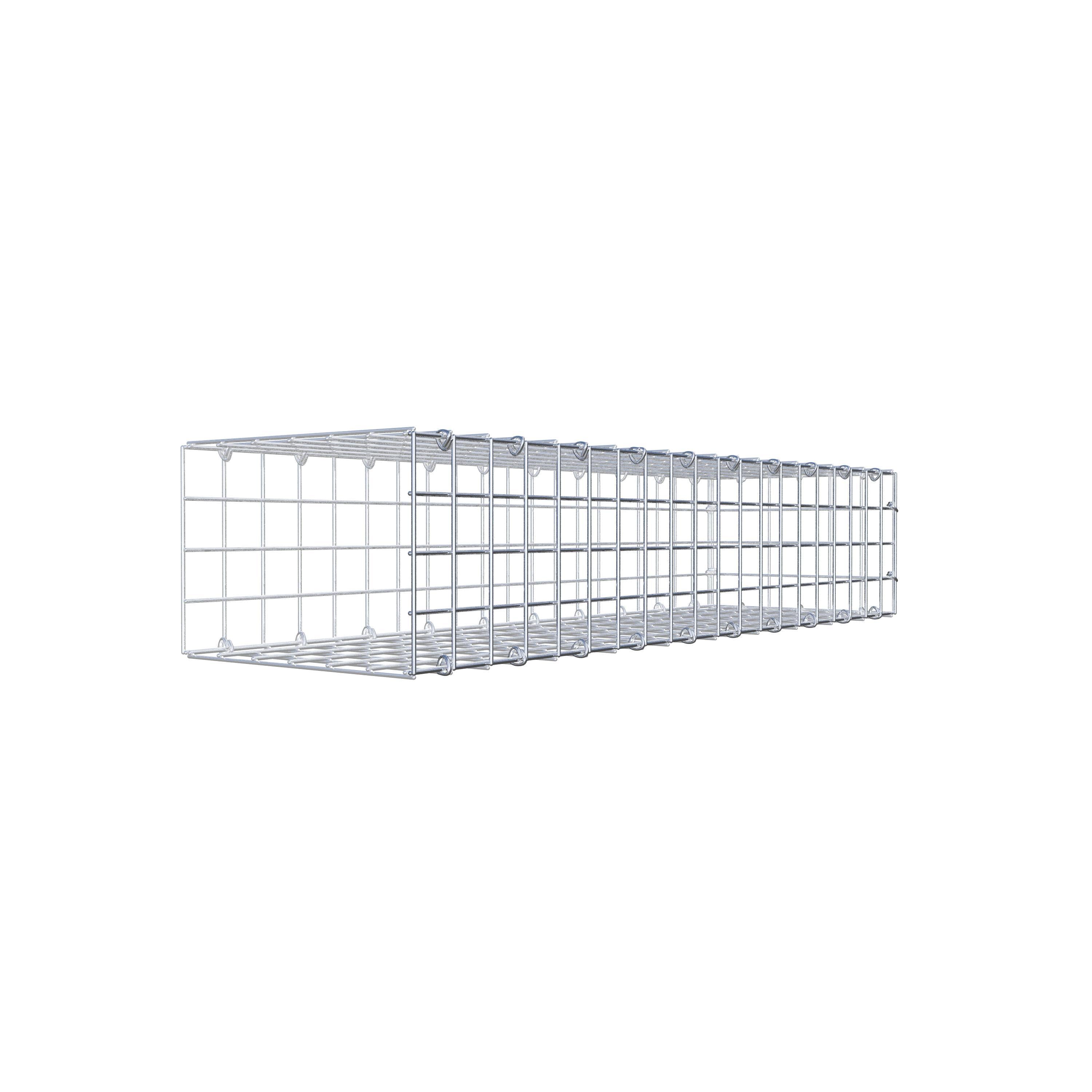 Extra gabion typ 2 100 cm x 20 cm x 30 cm (L x H x D), maskstorlek 5 cm x 5 cm, C-ring