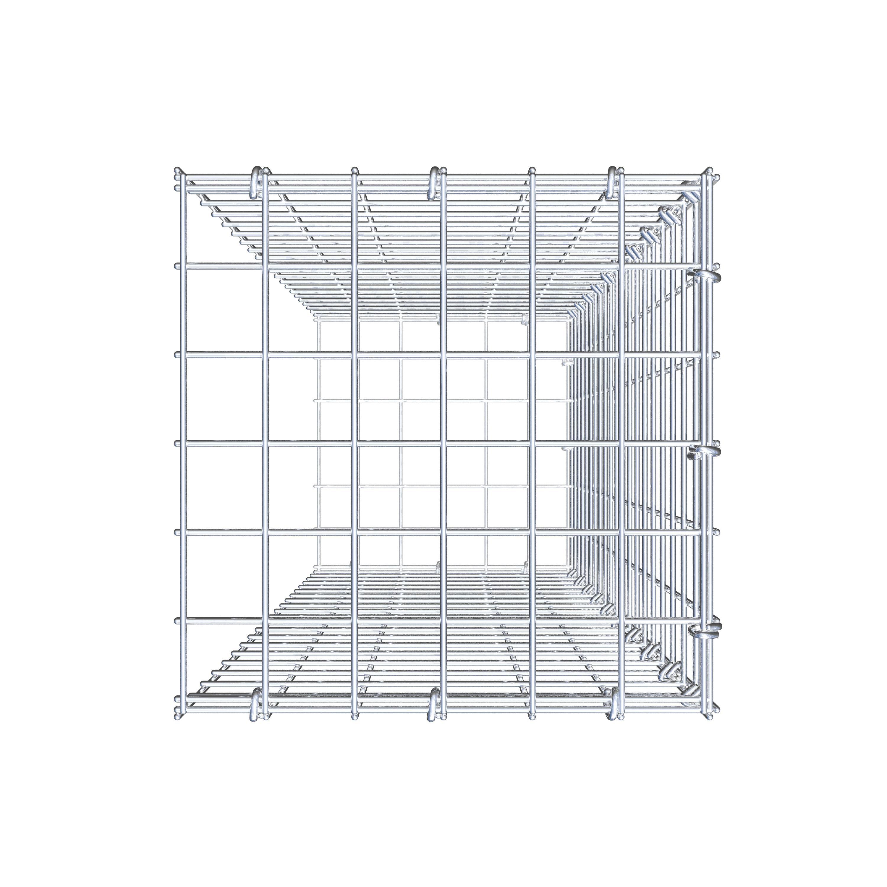 Gabbione aggiuntivo tipo 2 100 cm x 30 cm x 30 cm (L x A x P), maglia 5 cm x 5 cm, anello a C