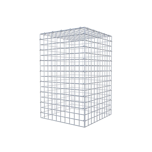 Monteret gabion type 3 80 cm x 50 cm x 50 cm (L x H x D), maskestørrelse 5 cm x 5 cm, C-ring