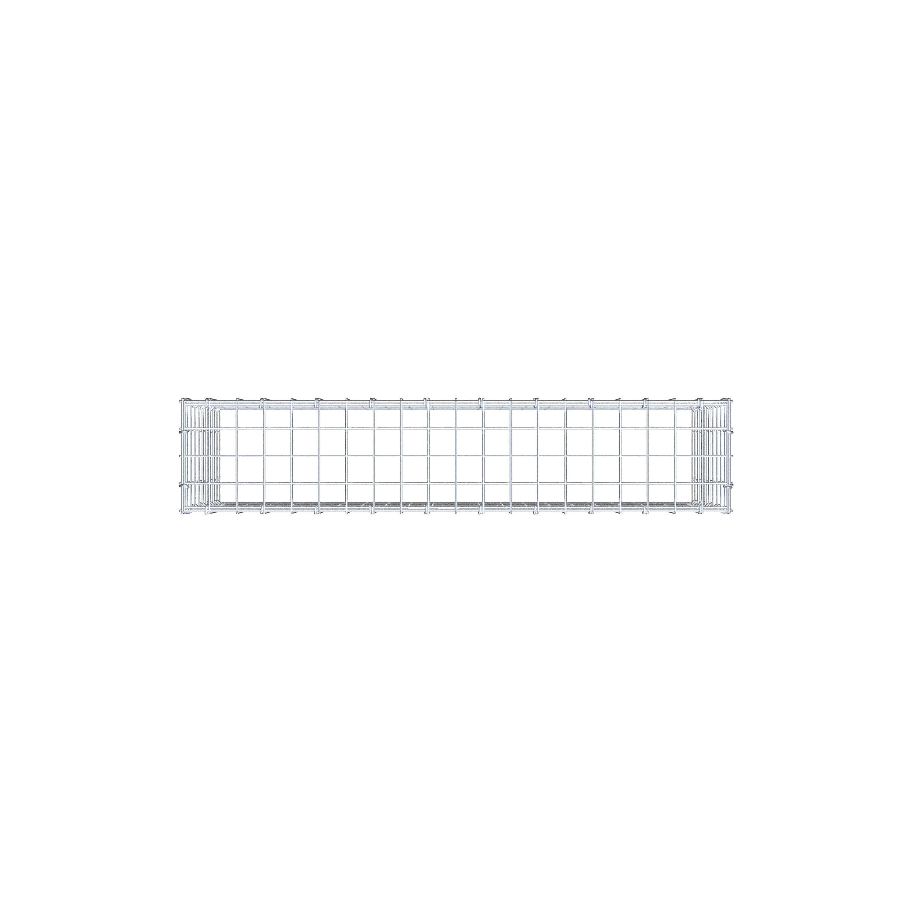 Monteret gabion type 3 100 cm x 50 cm x 20 cm (L x H x D), maskestørrelse 5 cm x 5 cm, C-ring