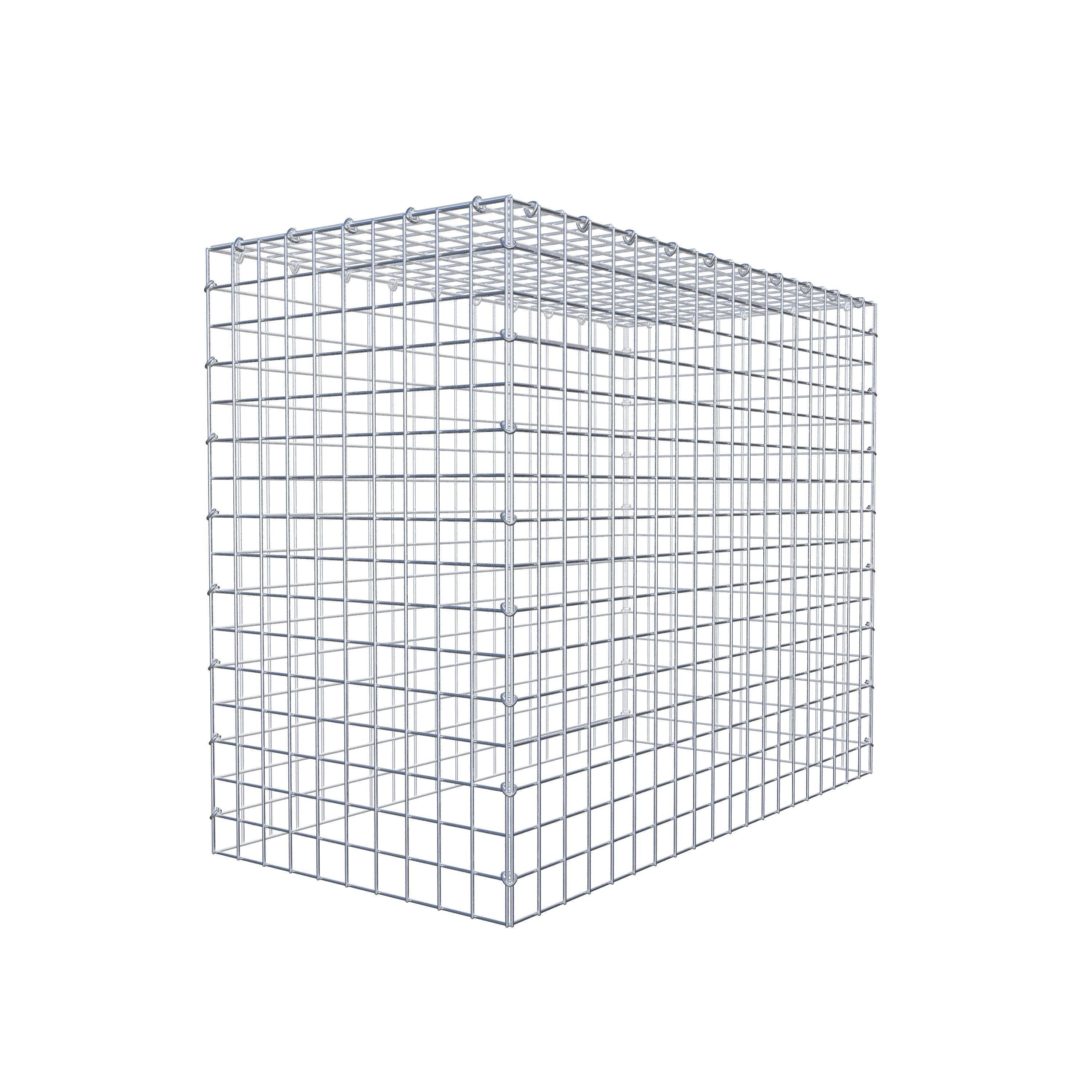 Monteret gabion type 3 100 cm x 80 cm x 50 cm (L x H x D), maskestørrelse 5 cm x 5 cm, C-ring