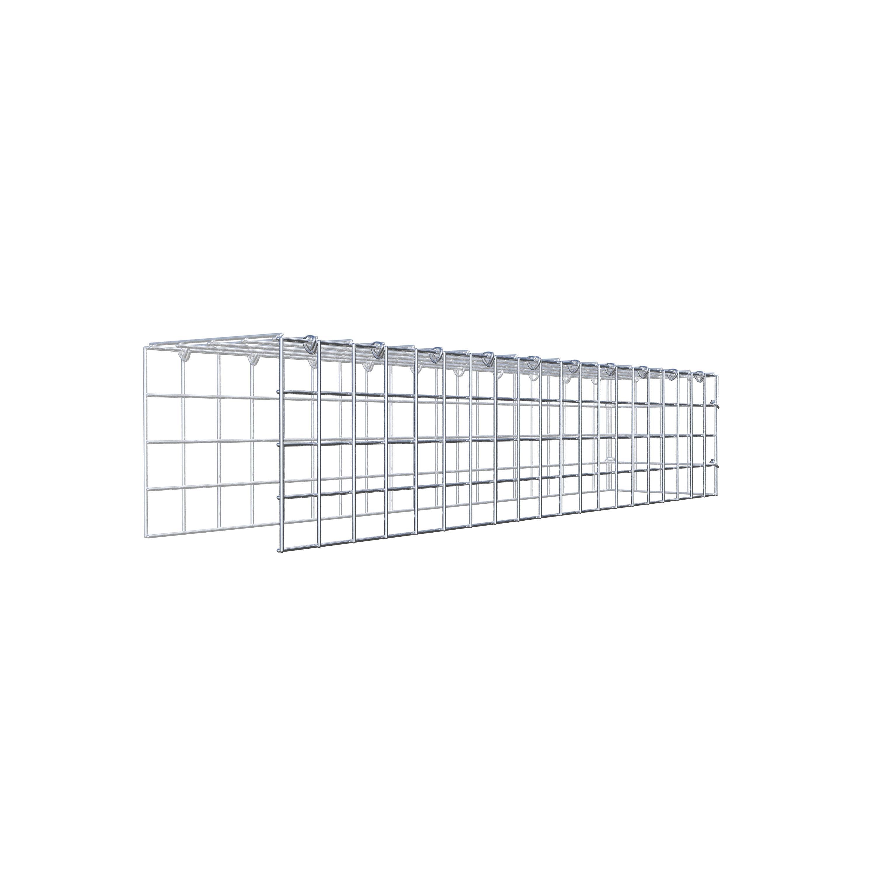 Extra gabion typ 4 100 cm x 20 cm x 20 cm (L x H x D), maskstorlek 5 cm x 5 cm, C-ring
