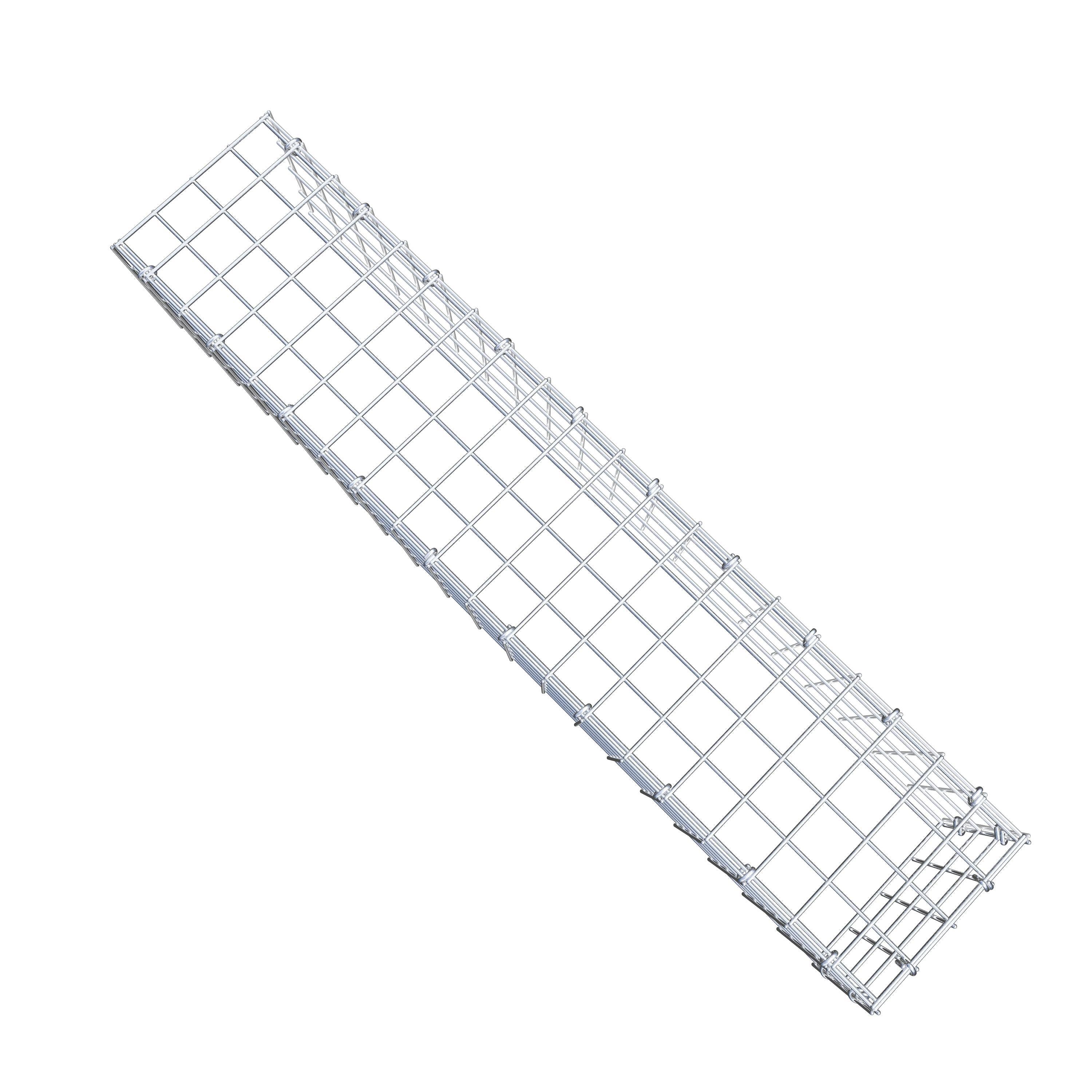 Extra gabion typ 4 100 cm x 20 cm x 20 cm (L x H x D), maskstorlek 5 cm x 5 cm, C-ring