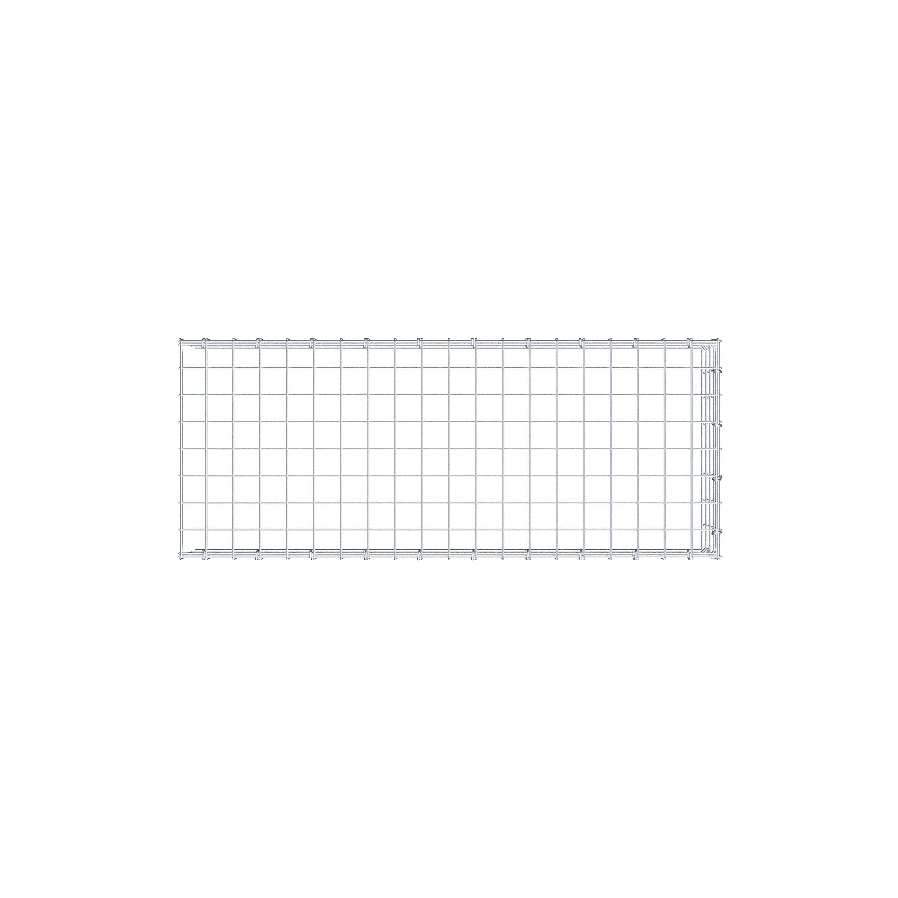 Bevestigbare schanskorf type 4 100 cm x 20 cm x 40 cm (L x H x D), maaswijdte 5 cm x 5 cm, C-ring