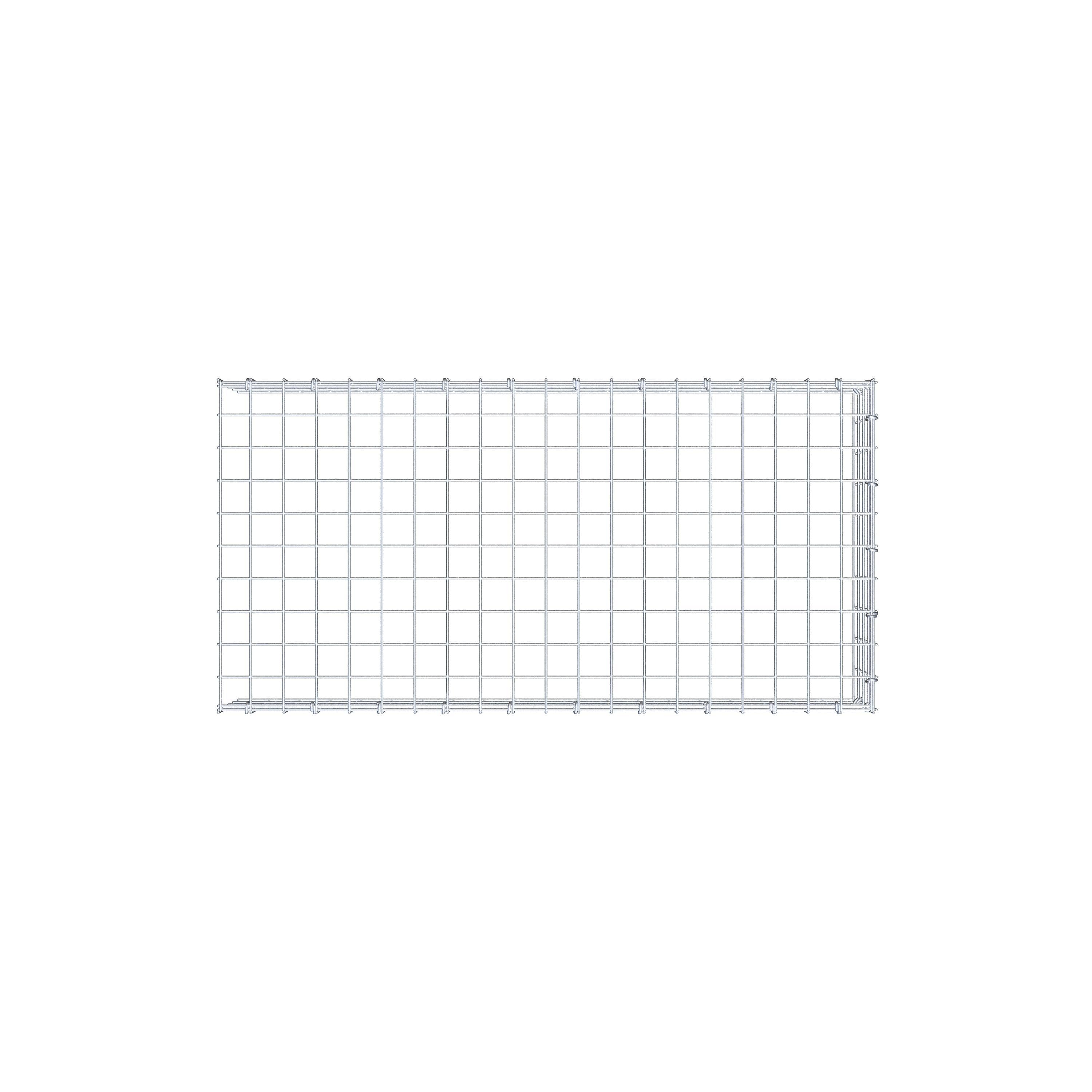 Fästbar gabion typ 4 100 cm x 20 cm x 50 cm (L x H x D), maskstorlek 5 cm x 5 cm, C-ring