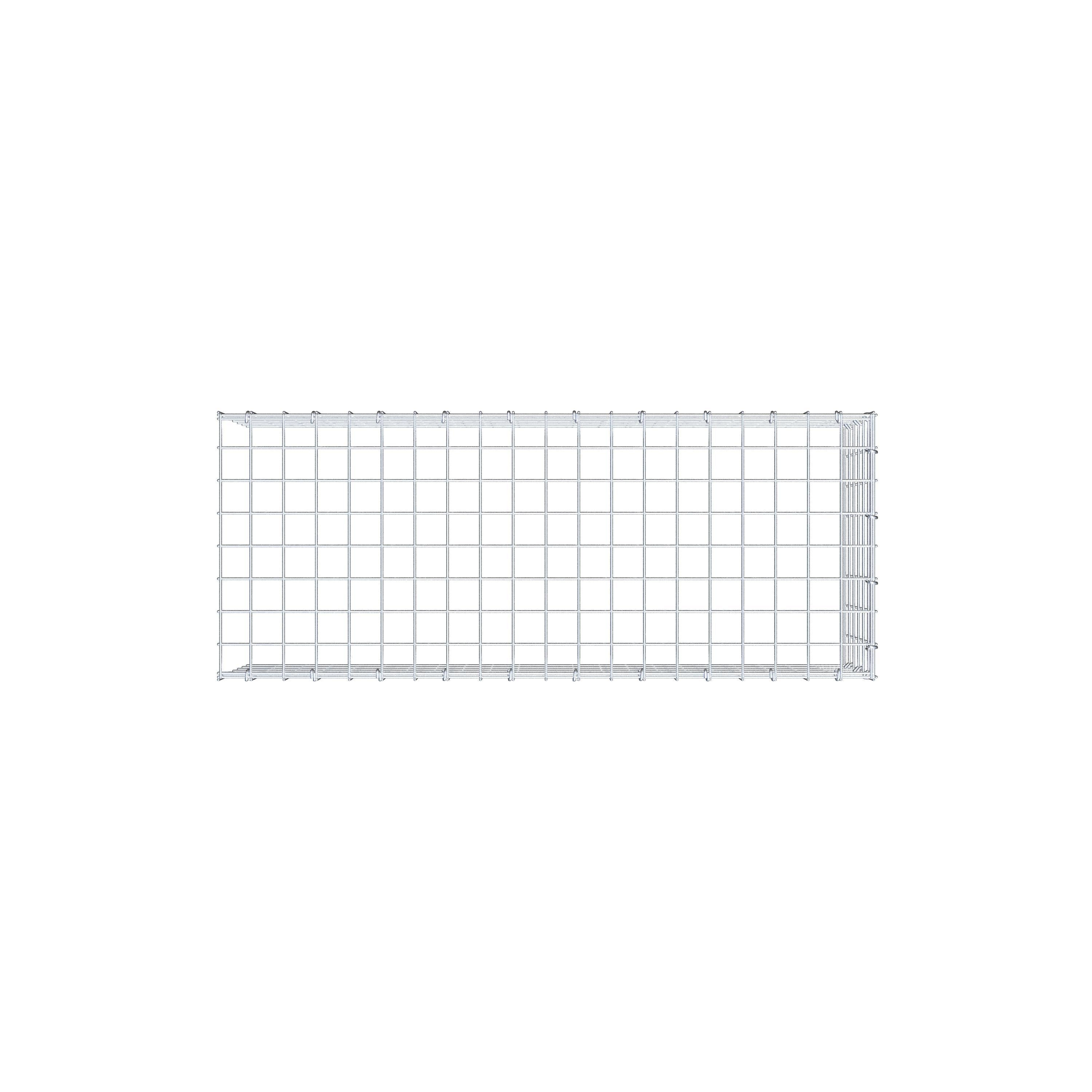 Gavión complementario de tipo 4 100 cm x 30 cm x 40 cm (L x A x P), malla 5 cm x 5 cm, anillo en C