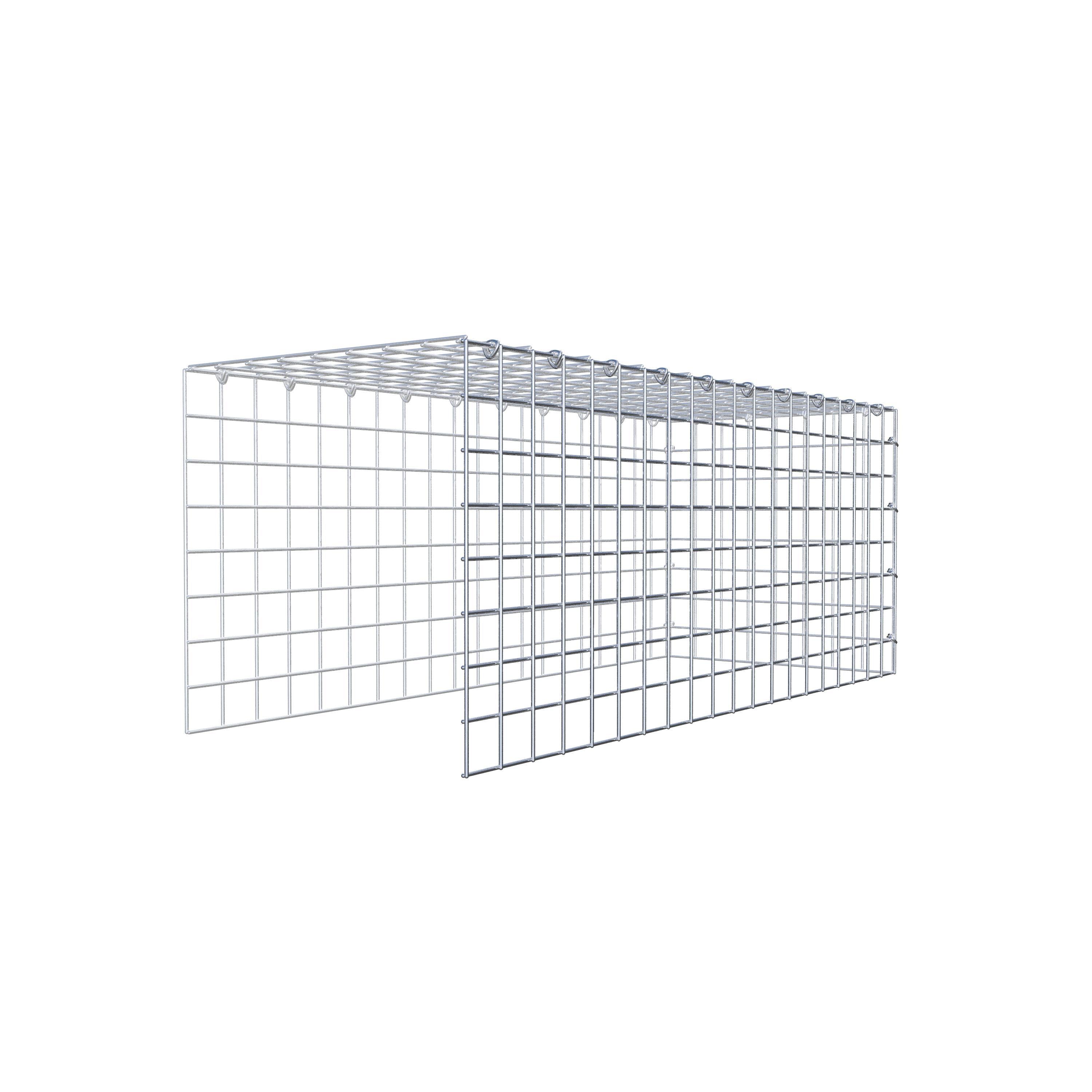 Mounted gabion type 4 100 cm x 40 cm x 40 cm (L x H x D), mesh size 5 cm x 5 cm, C-ring