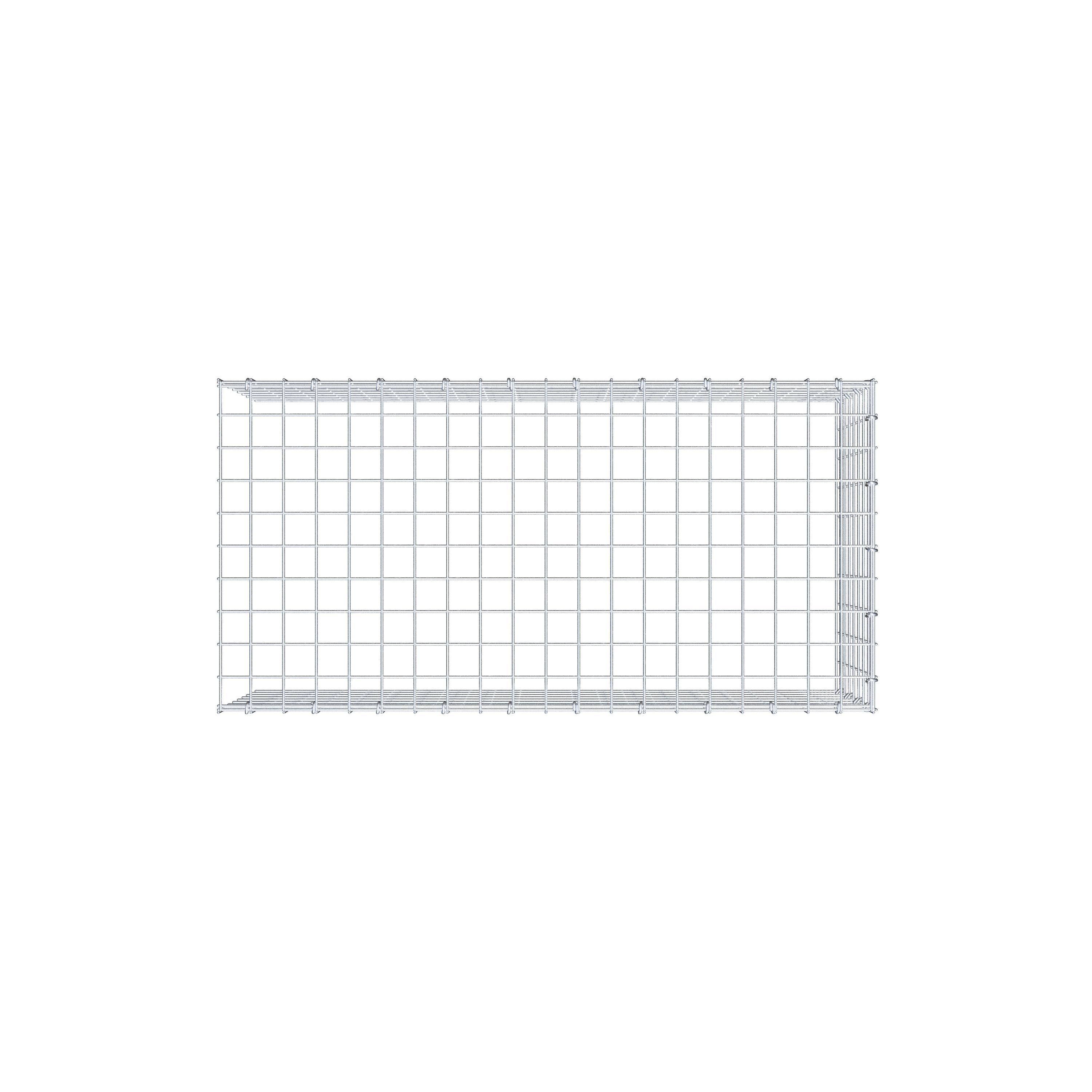 Add-on schanskorf type 4 100 cm x 40 cm x 50 cm (L x H x D), maaswijdte 5 cm x 5 cm, C-ring