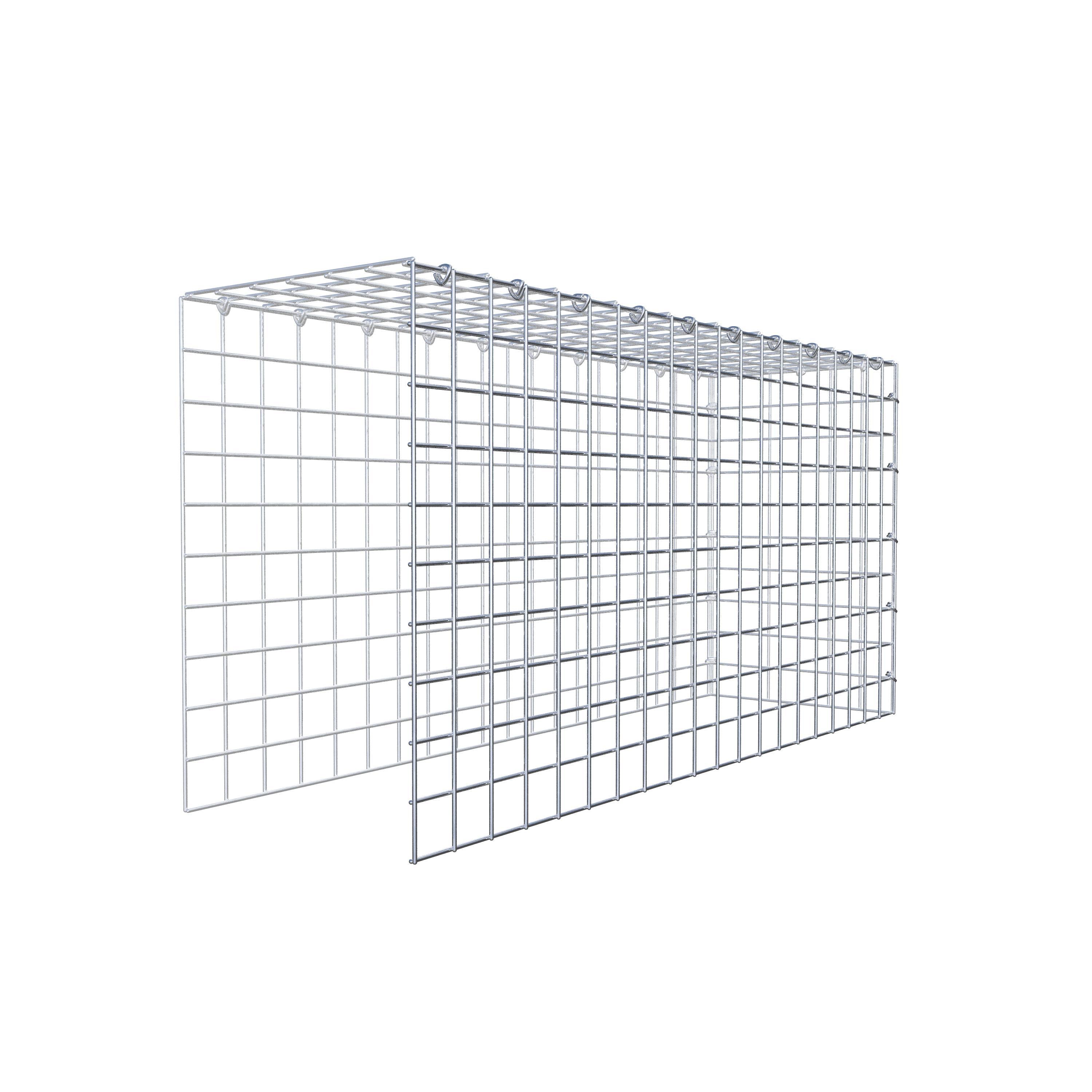 Mounted gabion type 4 100 cm x 50 cm x 30 cm (L x H x D), mesh size 5 cm x 5 cm, C-ring