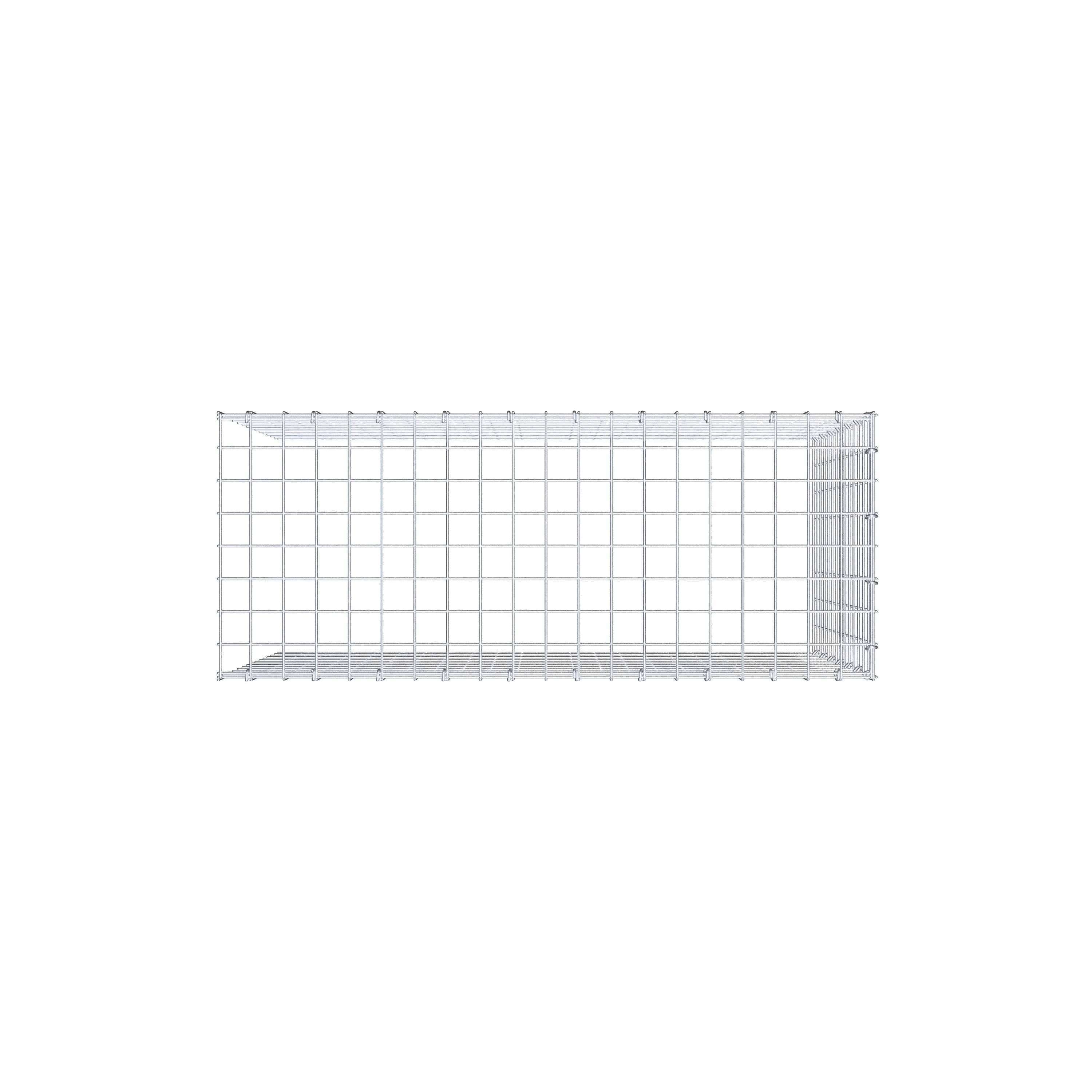 Anbaugabione Typ 4 100 cm x 70 cm x 40 cm (L x H x T), Maschenweite 5 cm x 5 cm, C-Ring