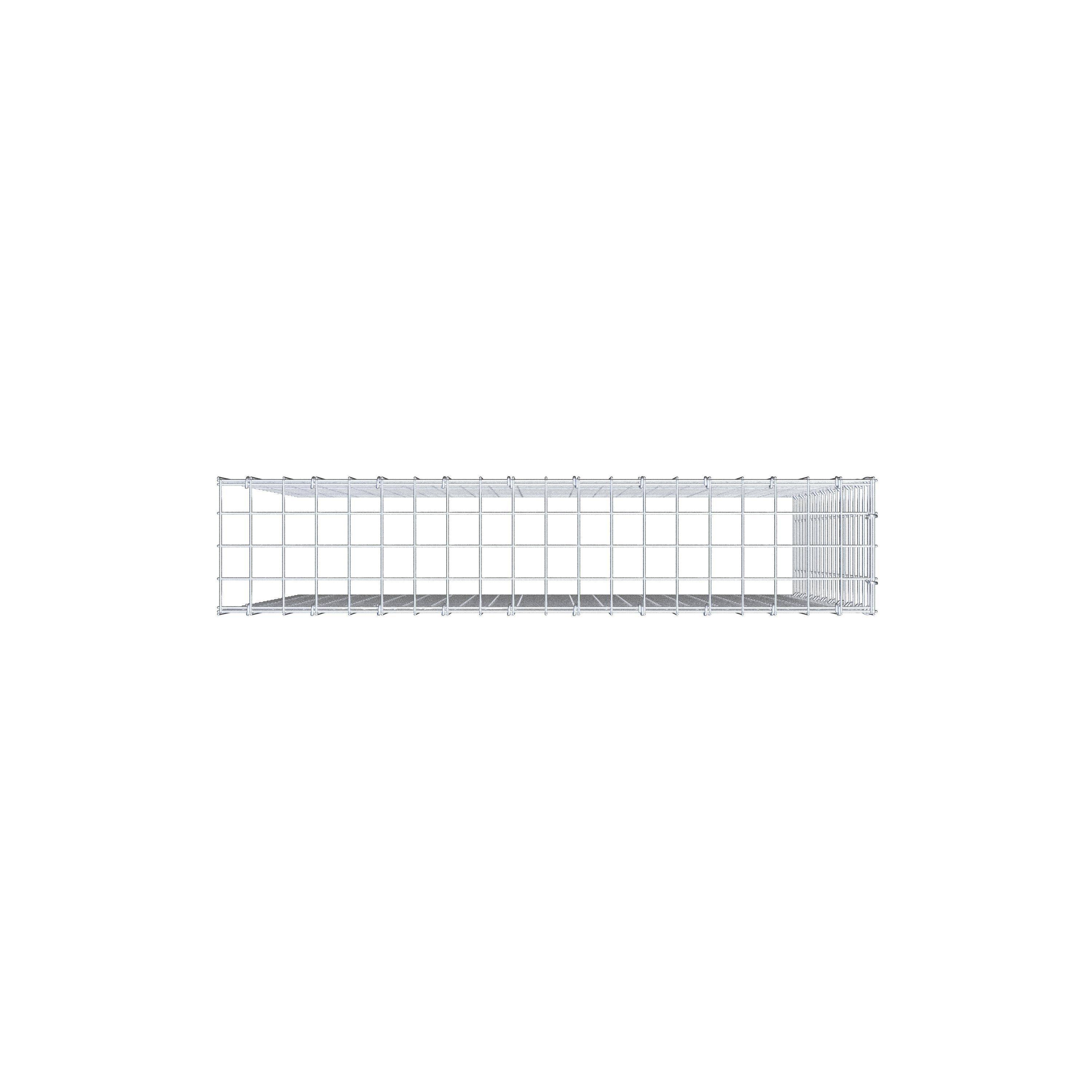 Add-on schanskorf type 4 100 cm x 100 cm x 20 cm (L x H x D), maaswijdte 5 cm x 5 cm, C-ring