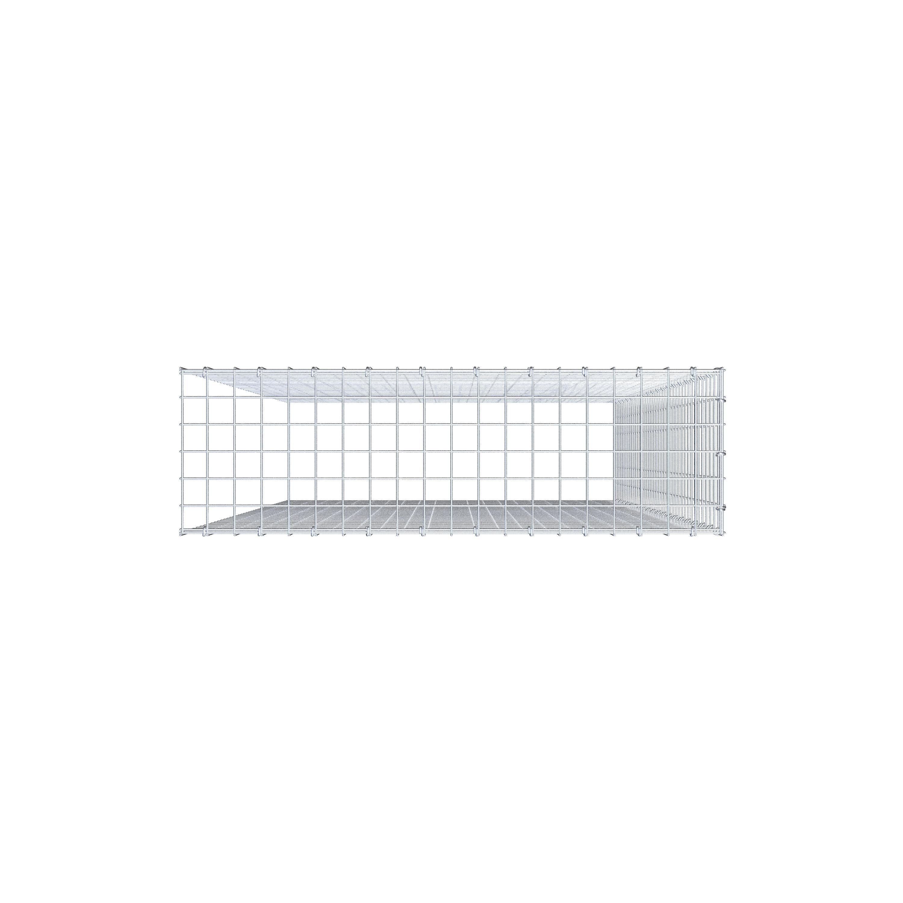 Extra gabion typ 4 200 cm x 100 cm x 30 cm (L x H x D), maskstorlek 5 cm x 5 cm, C-ring