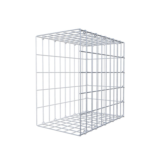 Mounted gabion type 2 50 cm x 50 cm x 30 cm, mesh size 5 cm x 10 cm, C-ring