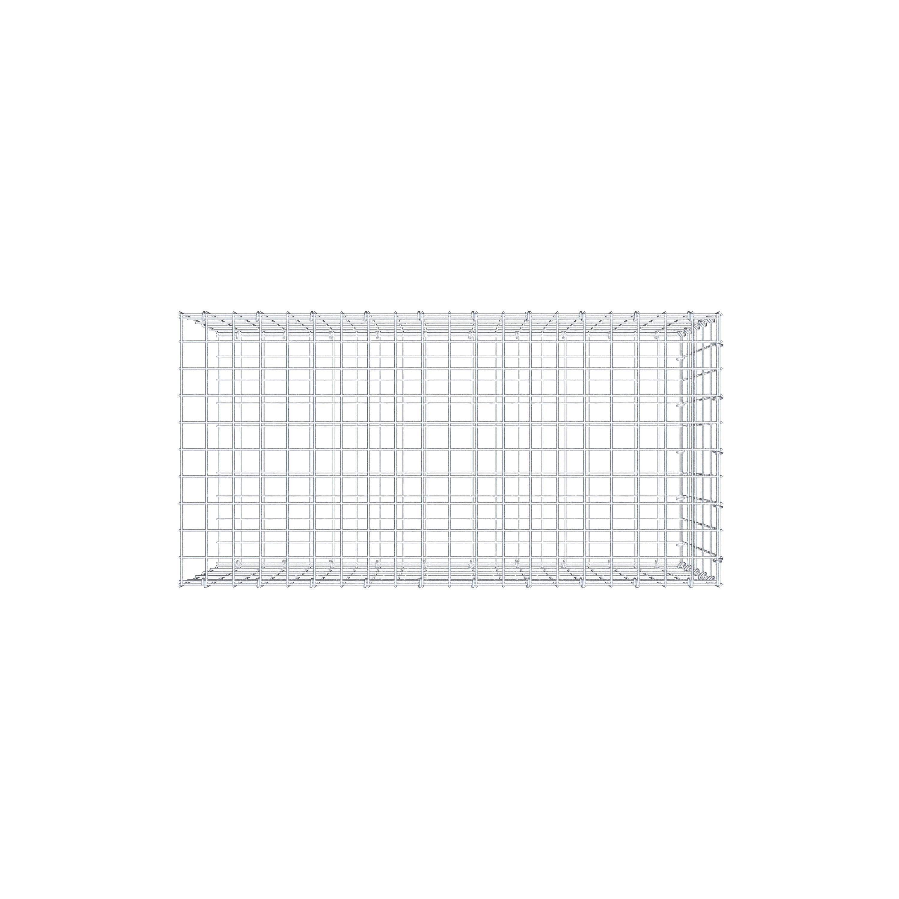 Gabião tipo 2 100 cm x 50 cm x 50 cm, malhagem 5 cm x 10 cm, anel C