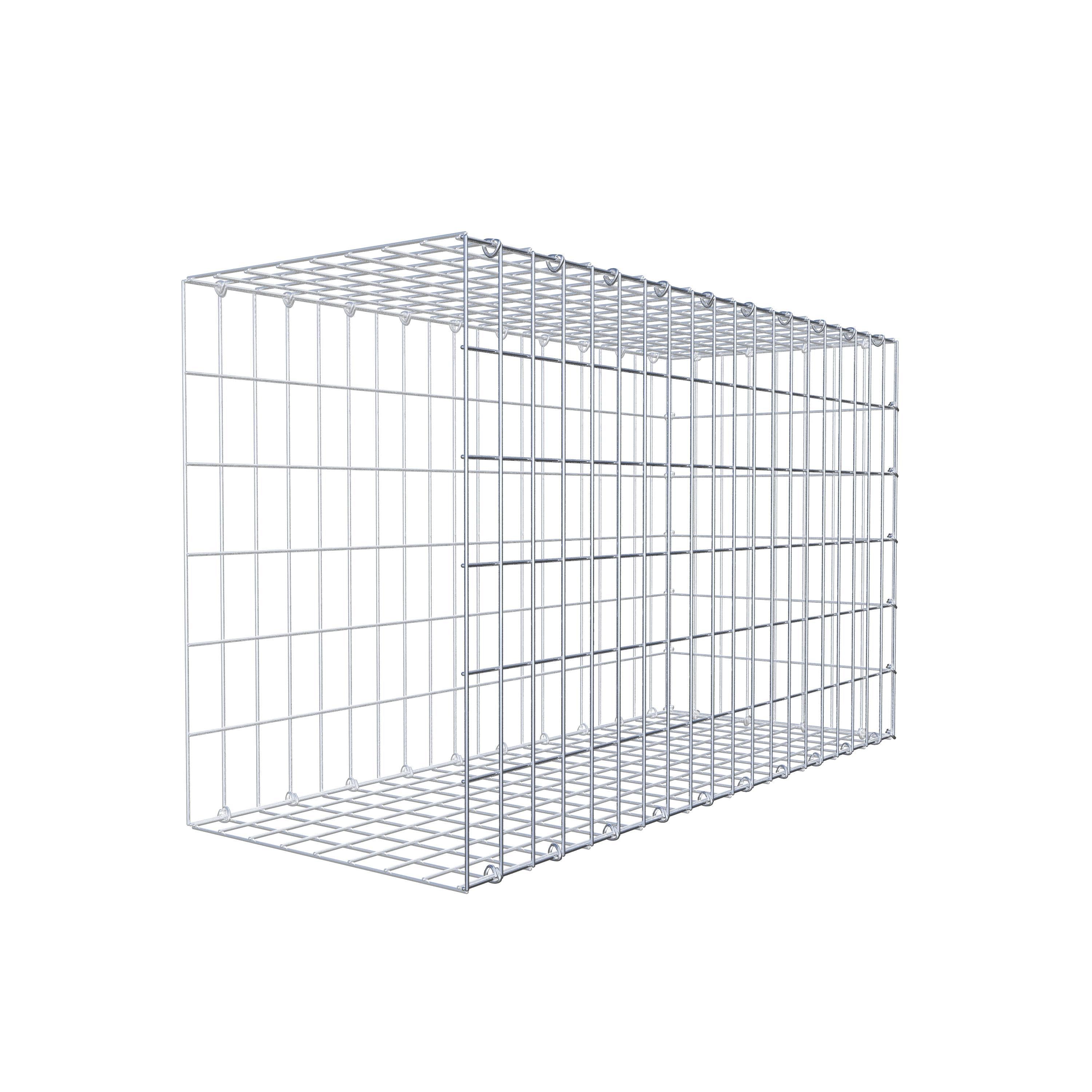 Mounted gabion type 2 100 cm x 60 cm x 40 cm, mesh size 5 cm x 10 cm, C-ring