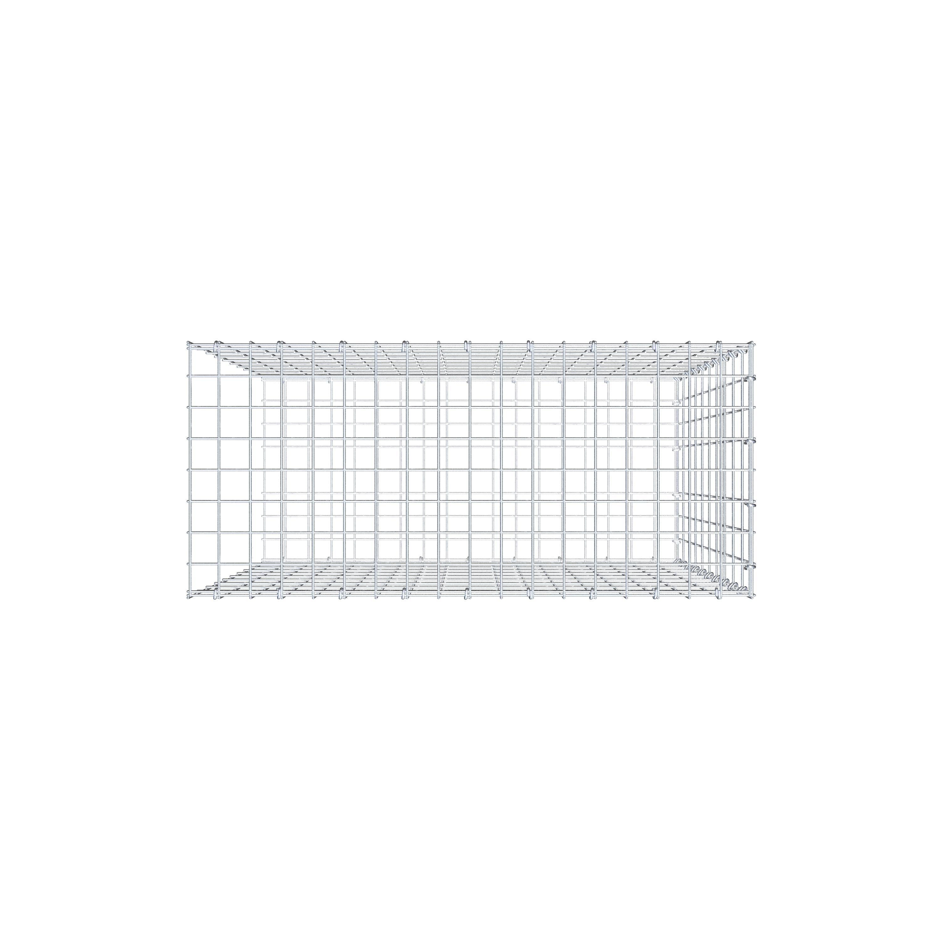 Gabião tipo 2 100 cm x 90 cm x 40 cm, malhagem 5 cm x 10 cm, anel C