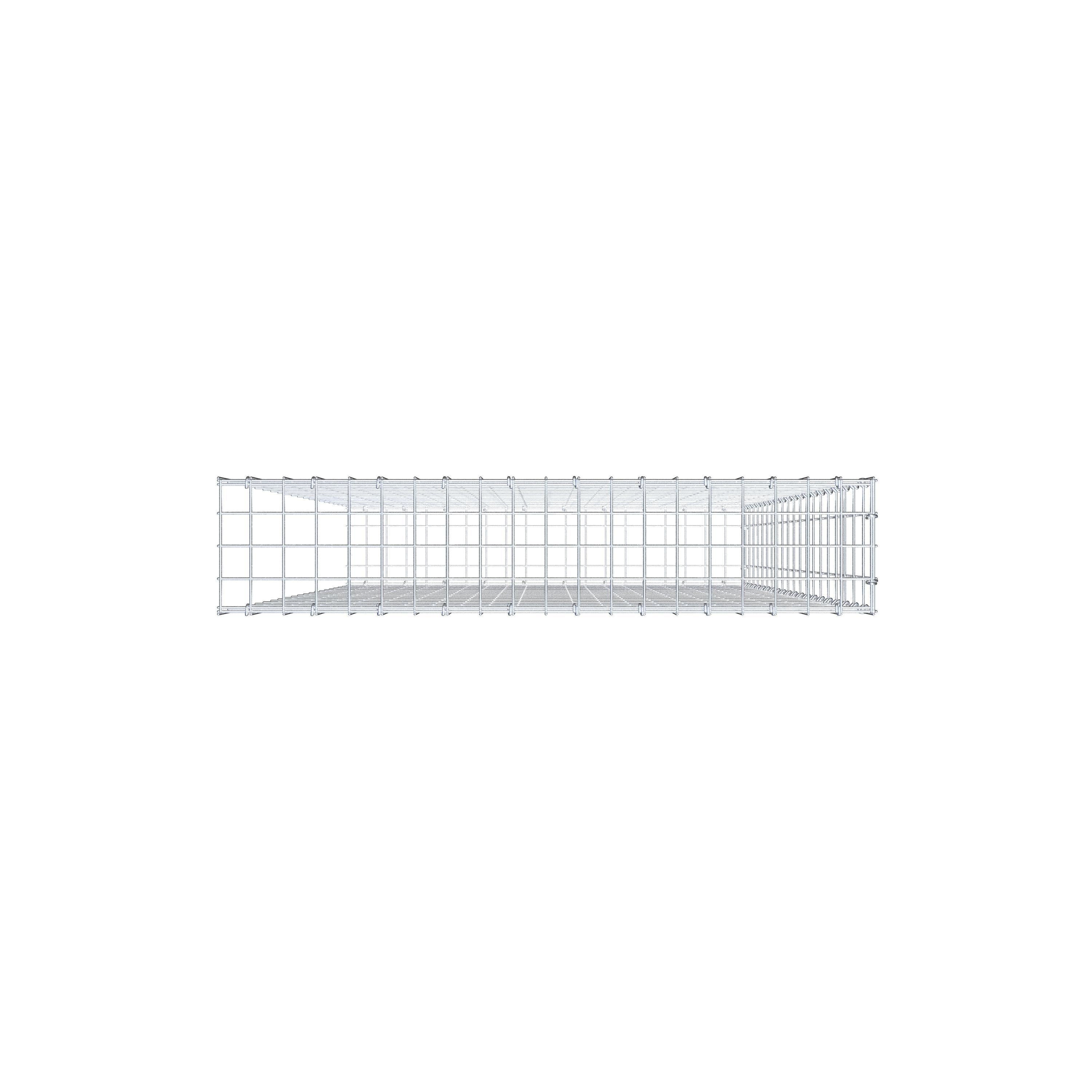 Add-on schanskorf type 2 200 cm x 100 cm x 20 cm, maaswijdte 5 cm x 10 cm, C-ring