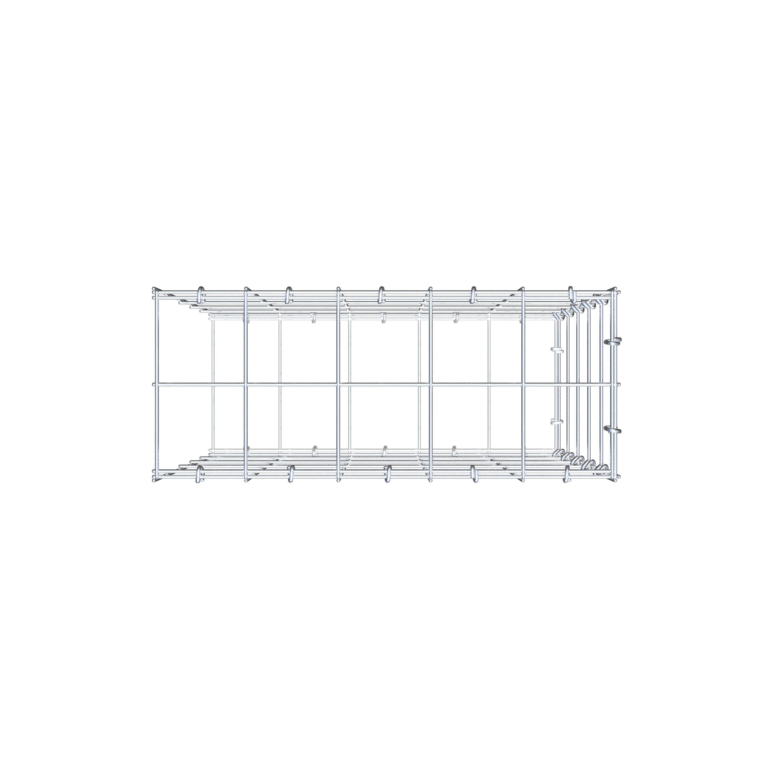 Fourche rapportée type 2 50 cm x 50 cm x 20 cm (L x H x P), mailles 10 cm x 10 cm, anneau C