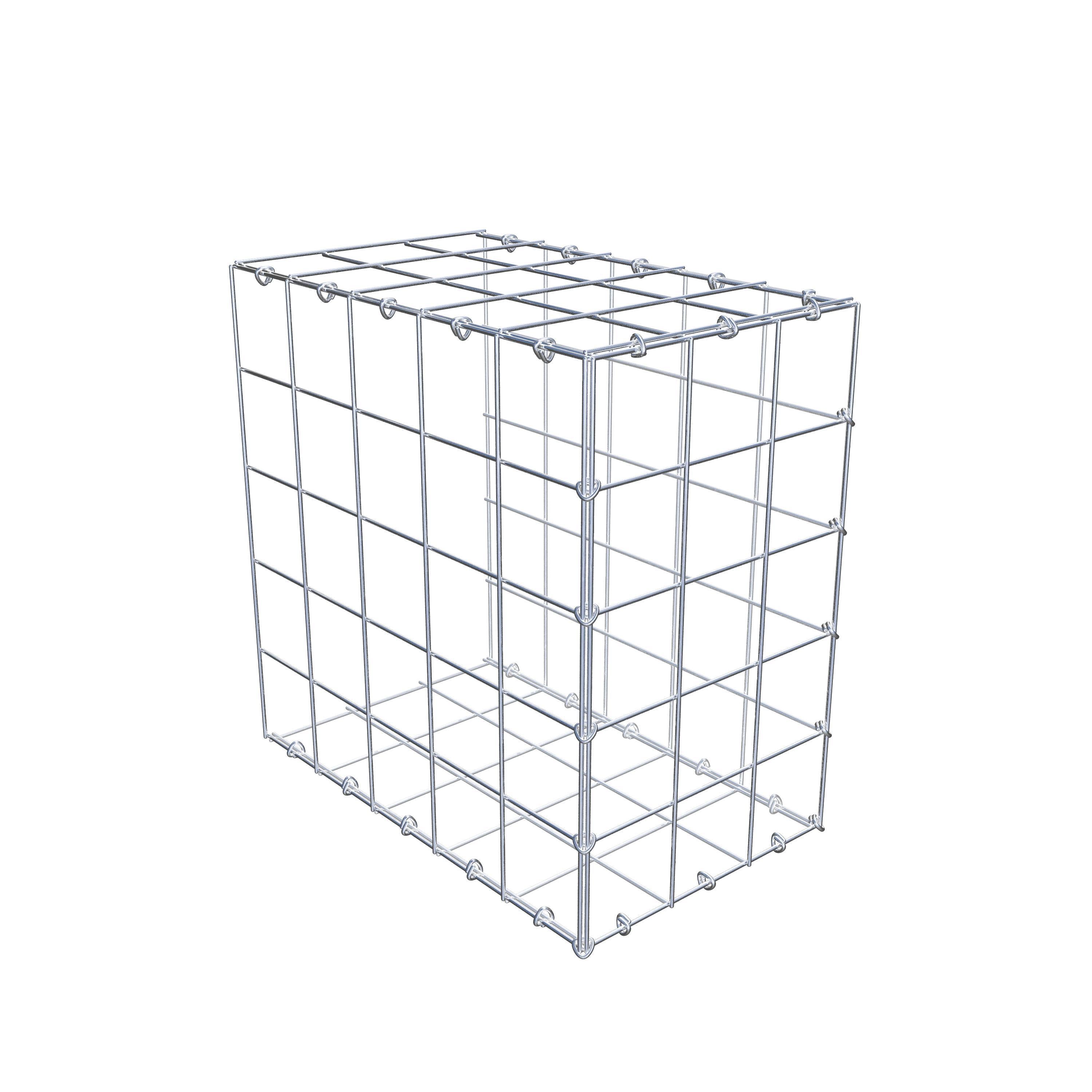 Mounted gabion type 2 50 cm x 50 cm x 30 cm (L x H x D), mesh size 10 cm x 10 cm, C-ring