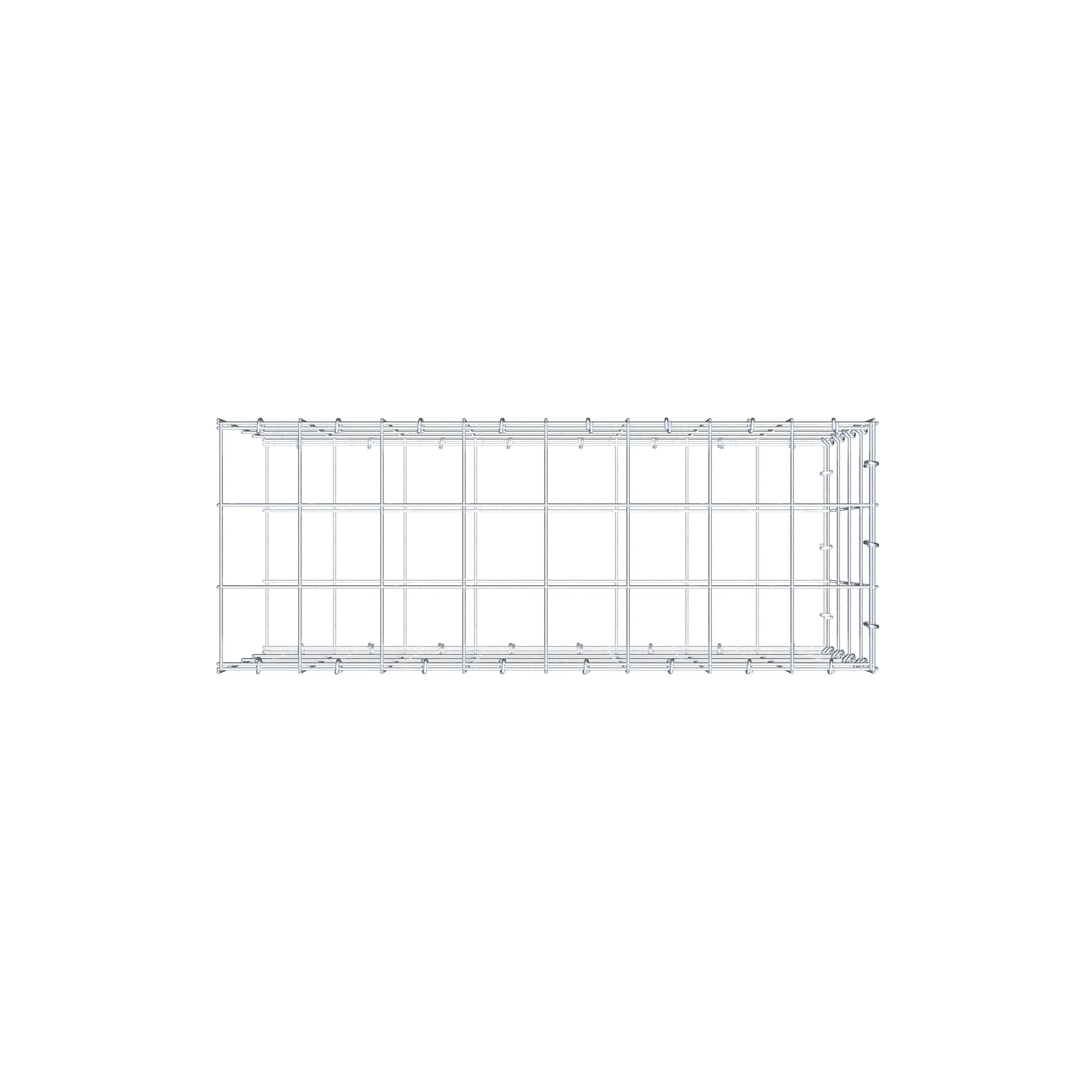 Mounted gabion type 2 80 cm x 40 cm x 30 cm (L x H x D), mesh size 10 cm x 10 cm, C-ring