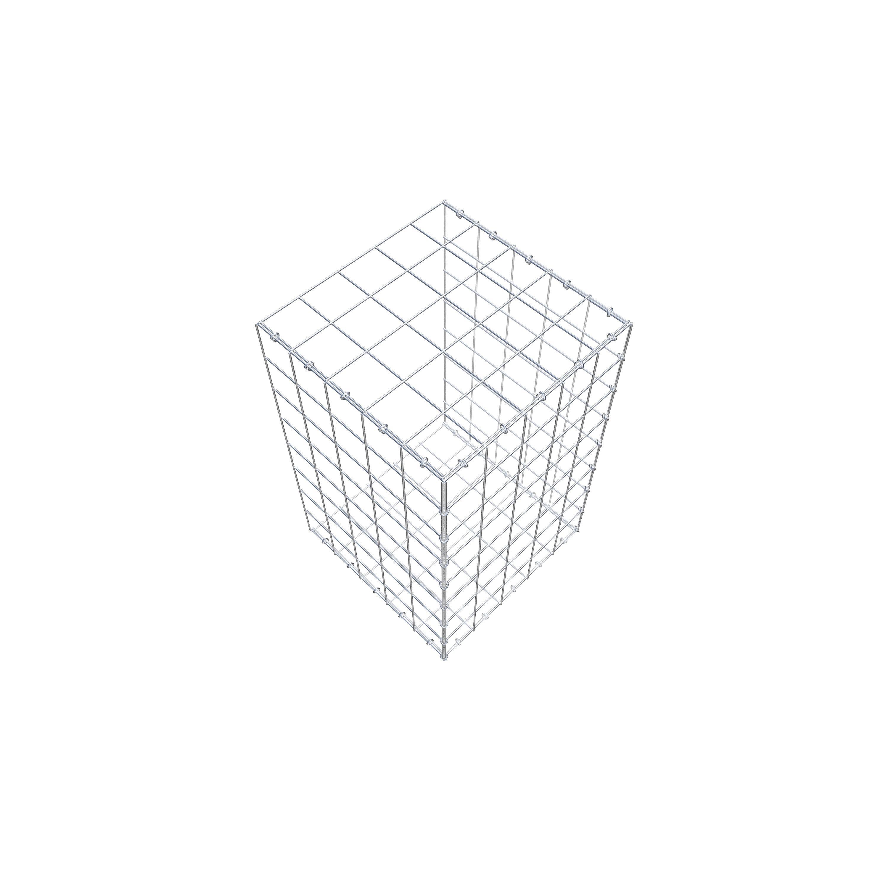 Fourche rapportée type 2 80 cm x 50 cm x 50 cm (L x H x P), mailles 10 cm x 10 cm, anneau en C