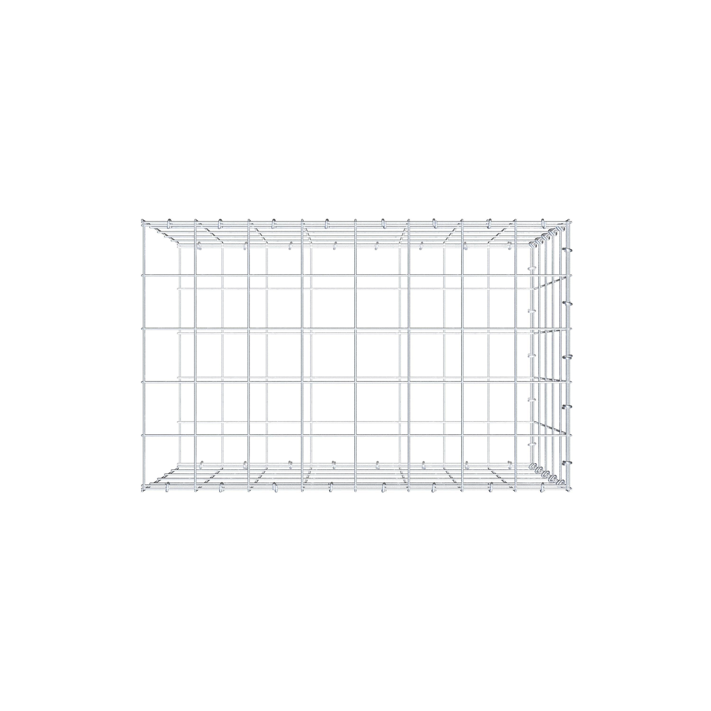 Fourche rapportée type 2 80 cm x 50 cm x 50 cm (L x H x P), mailles 10 cm x 10 cm, anneau en C