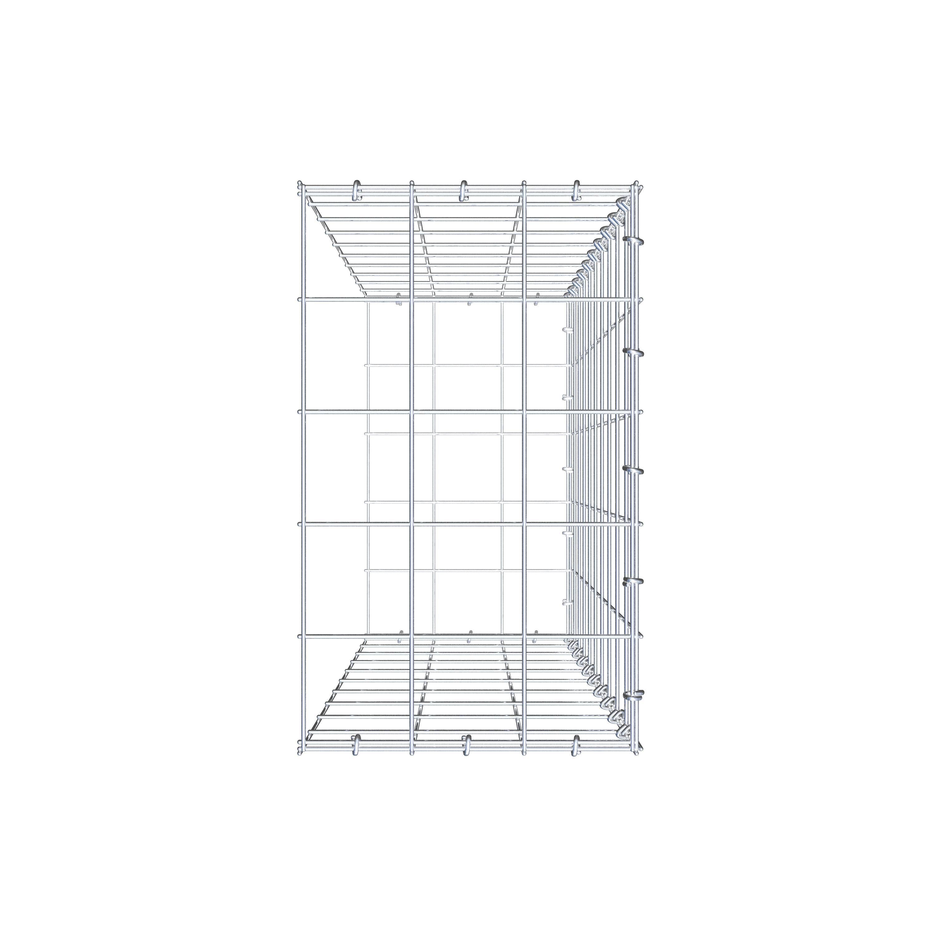 Mounted gabion type 2 100 cm x 30 cm x 50 cm (L x H x D), mesh size 10 cm x 10 cm, C-ring