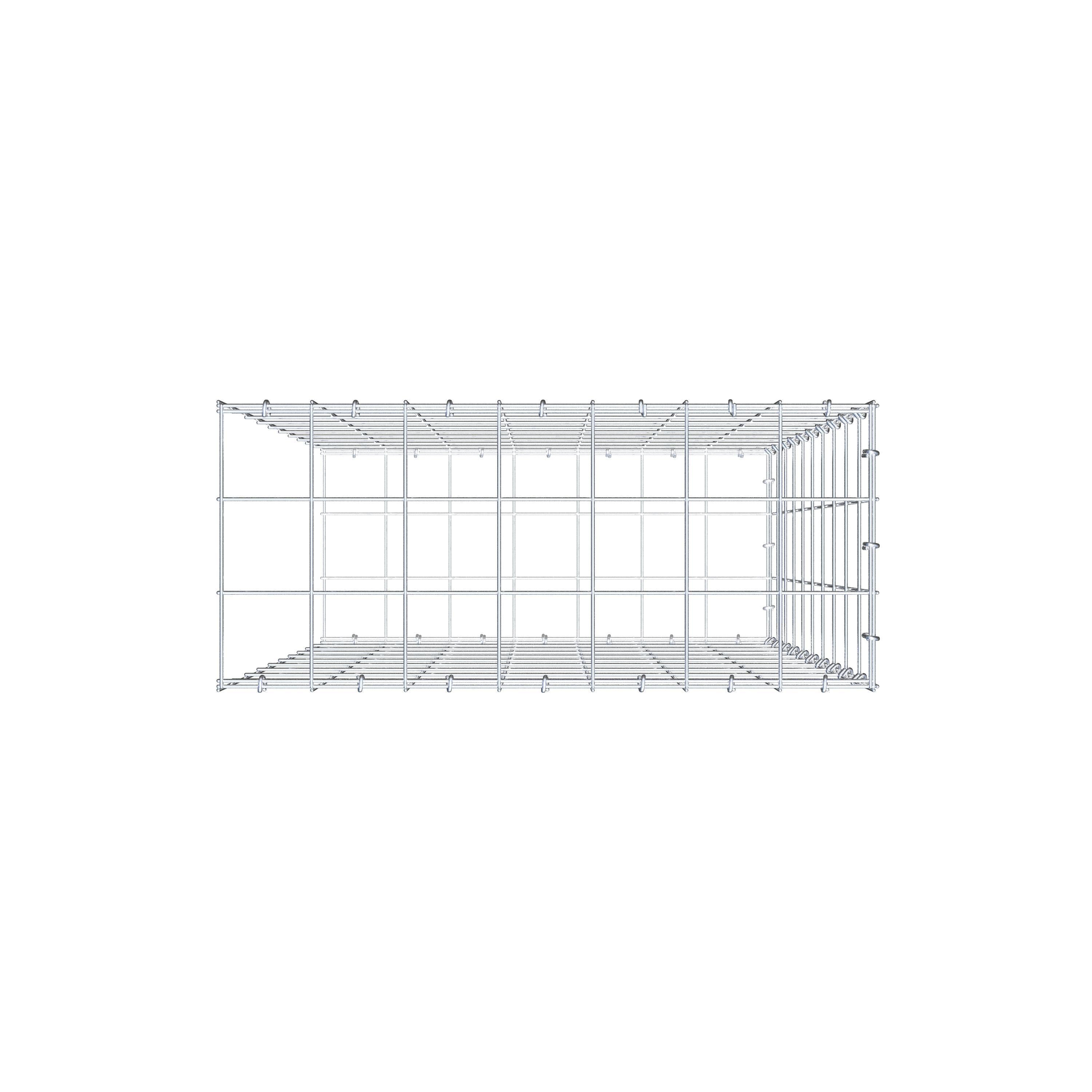 Anbaugabione Typ 2 100 cm x 70 cm x 30 cm (L x H x T), Maschenweite 10 cm x 10 cm, C-Ring