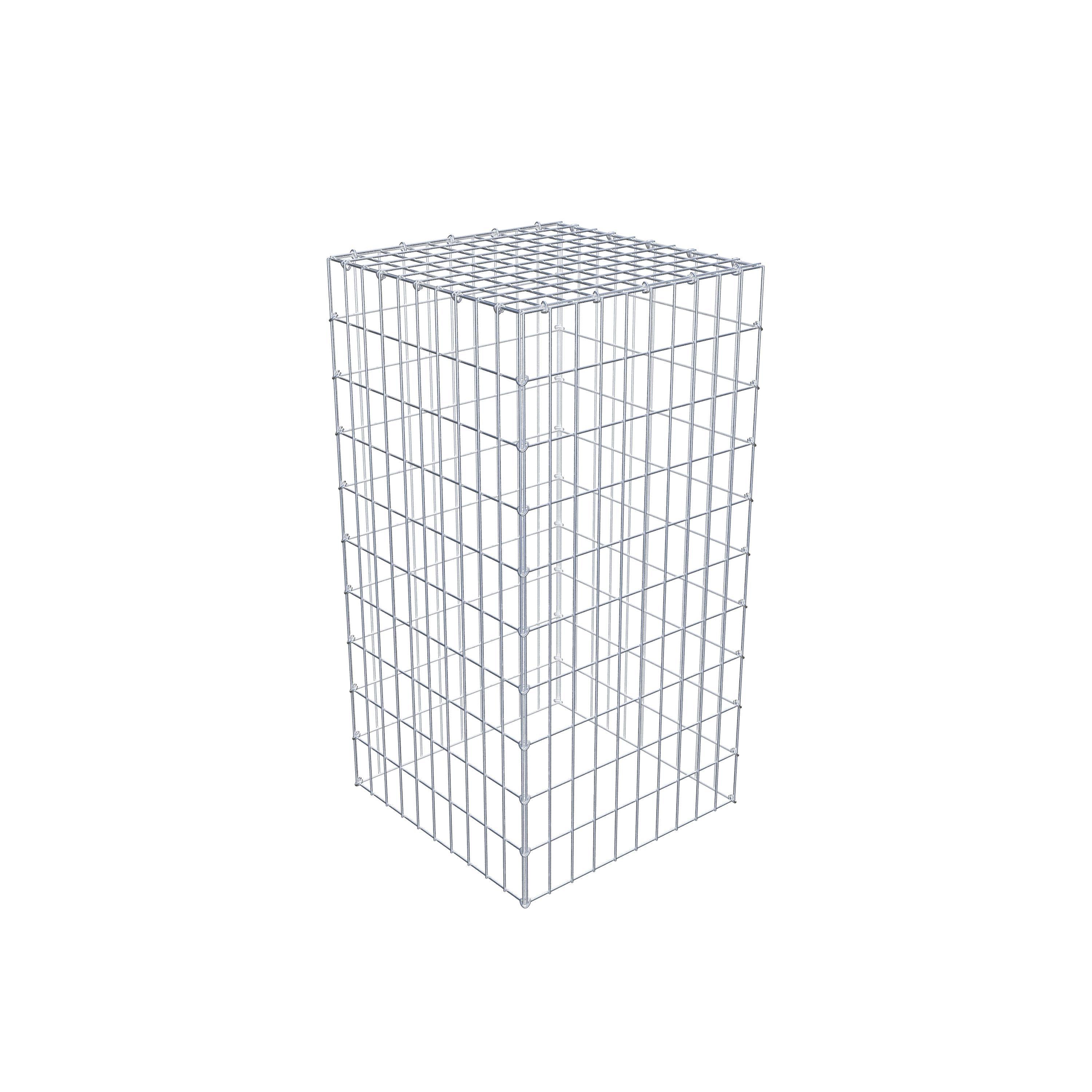 Monteret gabion type 3 100 cm x 50 cm x 50 cm (L x H x D), maskestørrelse 5 cm x 10 cm, C-ring