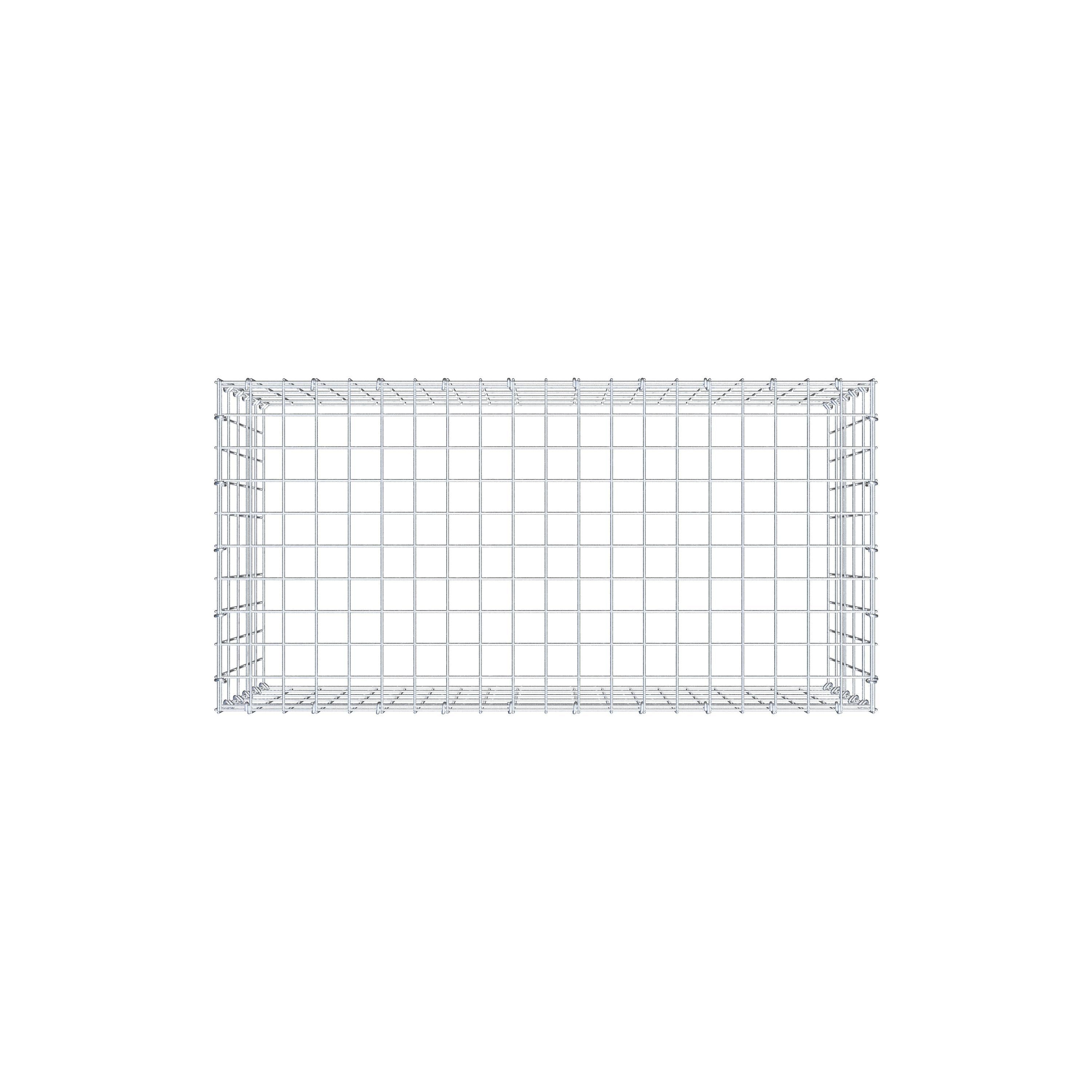 Monteret gabion type 3 100 cm x 50 cm x 50 cm (L x H x D), maskestørrelse 5 cm x 10 cm, C-ring