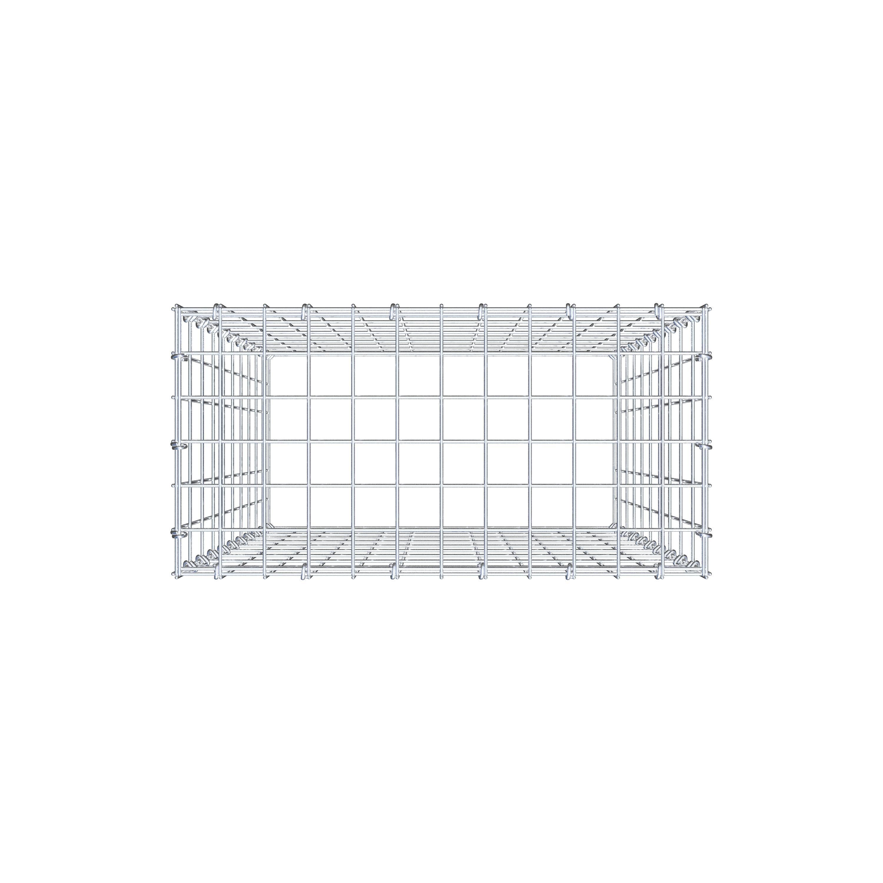 Gavión complementario de tipo 3 100 cm x 60 cm x 30 cm (L x A x P), malla 5 cm x 10 cm, anillo en C