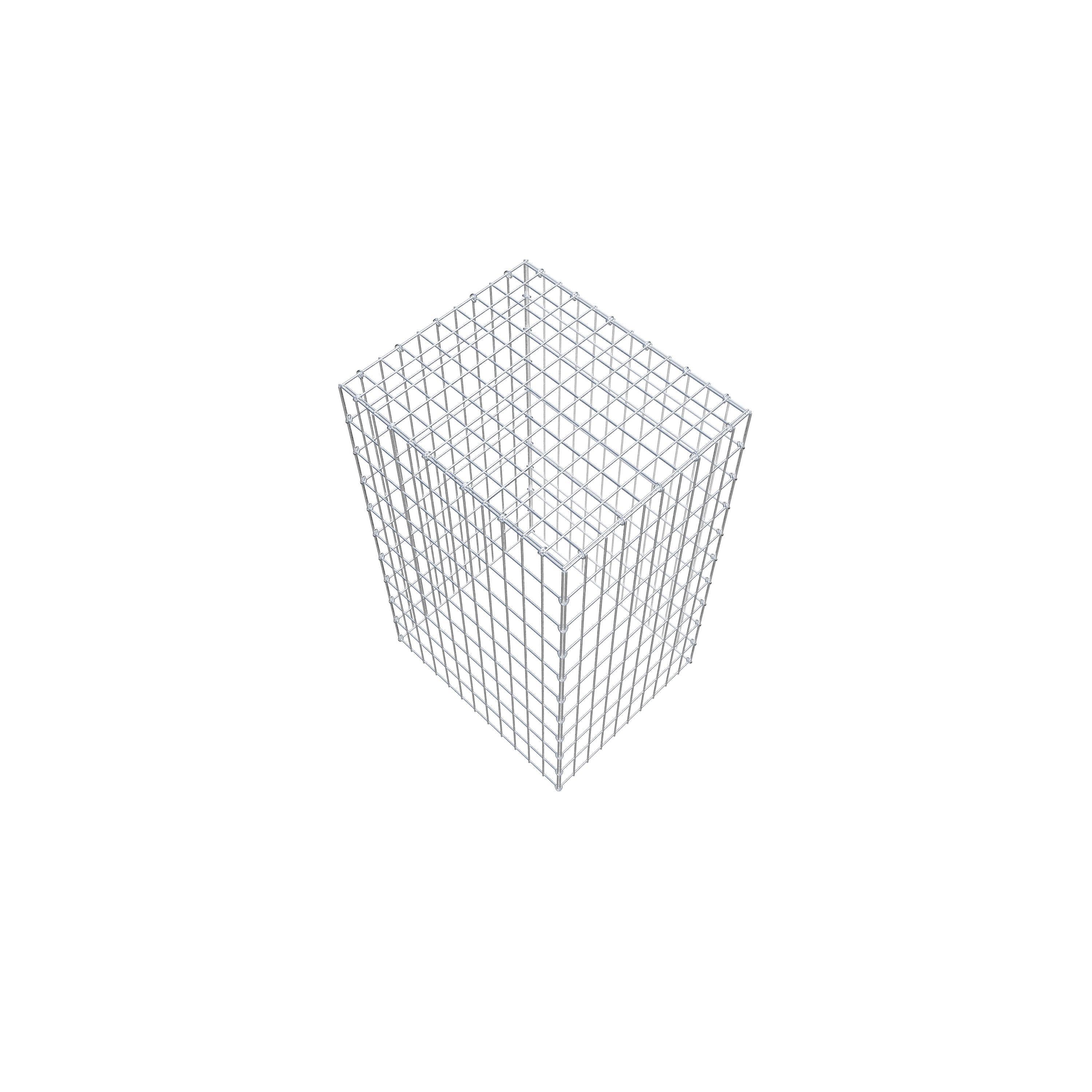 Gavión complementario de tipo 3 100 cm x 60 cm x 50 cm (L x A x P), malla 5 cm x 10 cm, anillo en C