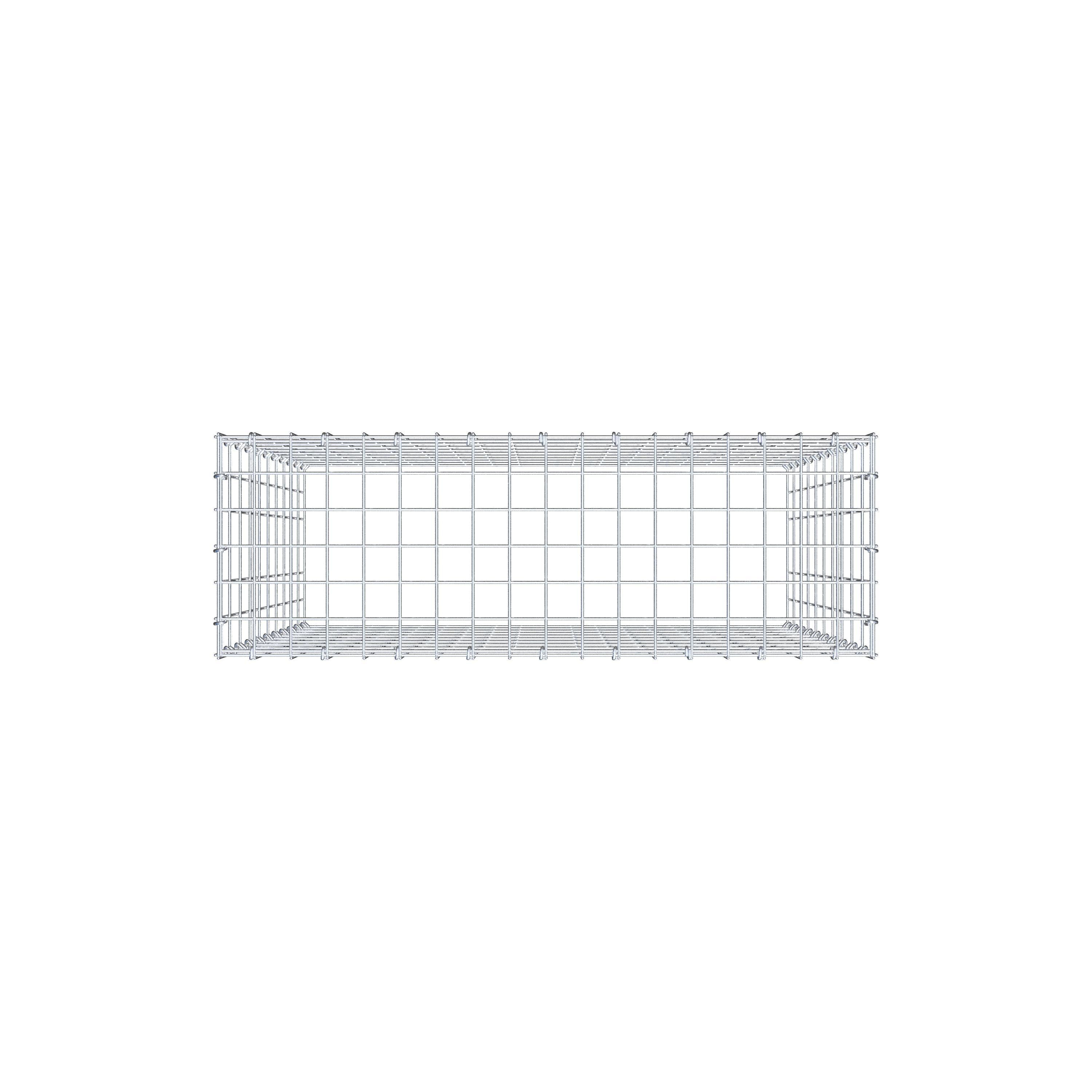 Anbaugabione Typ 3 100 cm x 90 cm x 30 cm (L x H x T), Maschenweite 5 cm x 10 cm, C-Ring