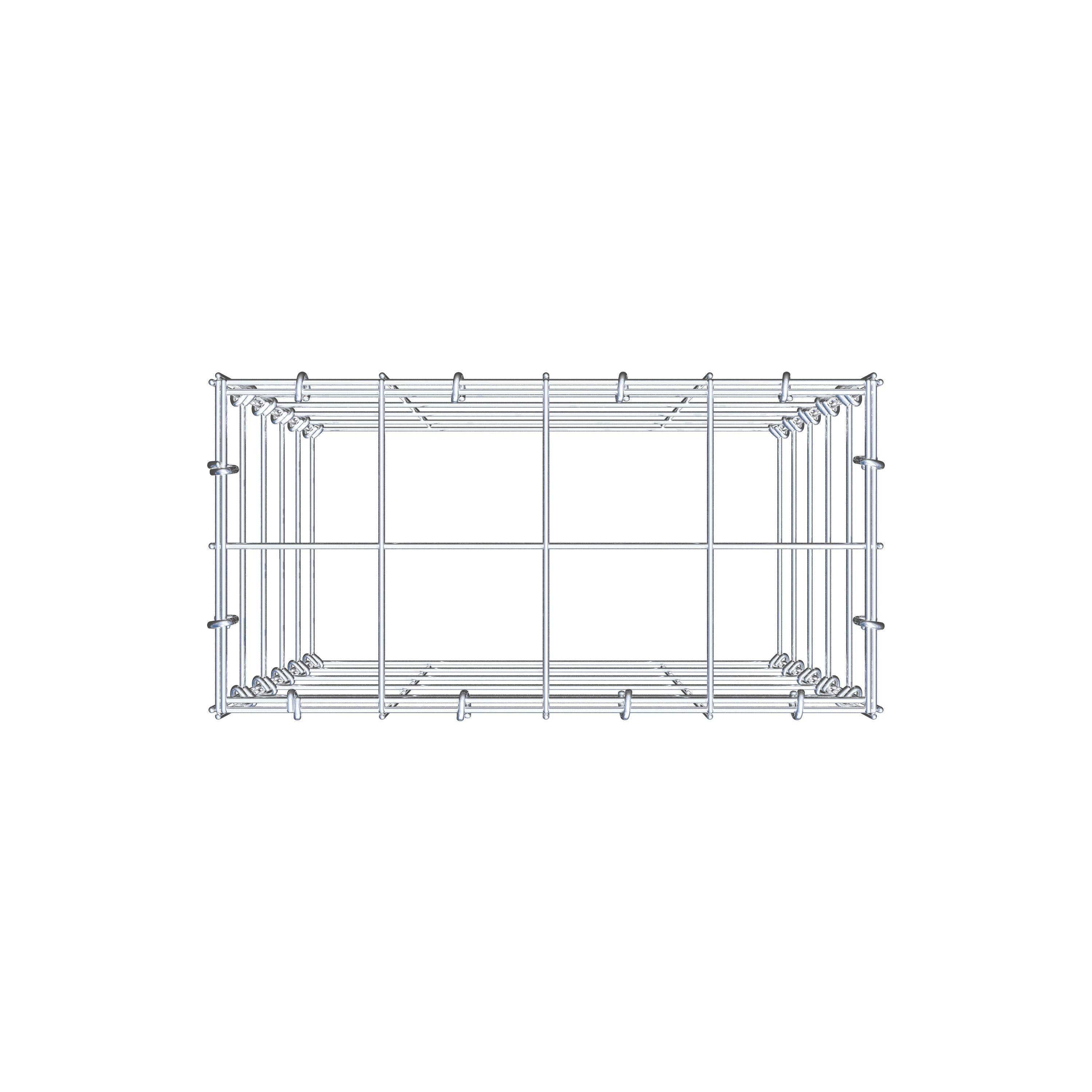 Fourche rapportée type 3 50 cm x 40 cm x 20 cm (L x H x P), mailles 10 cm x 10 cm, anneau C