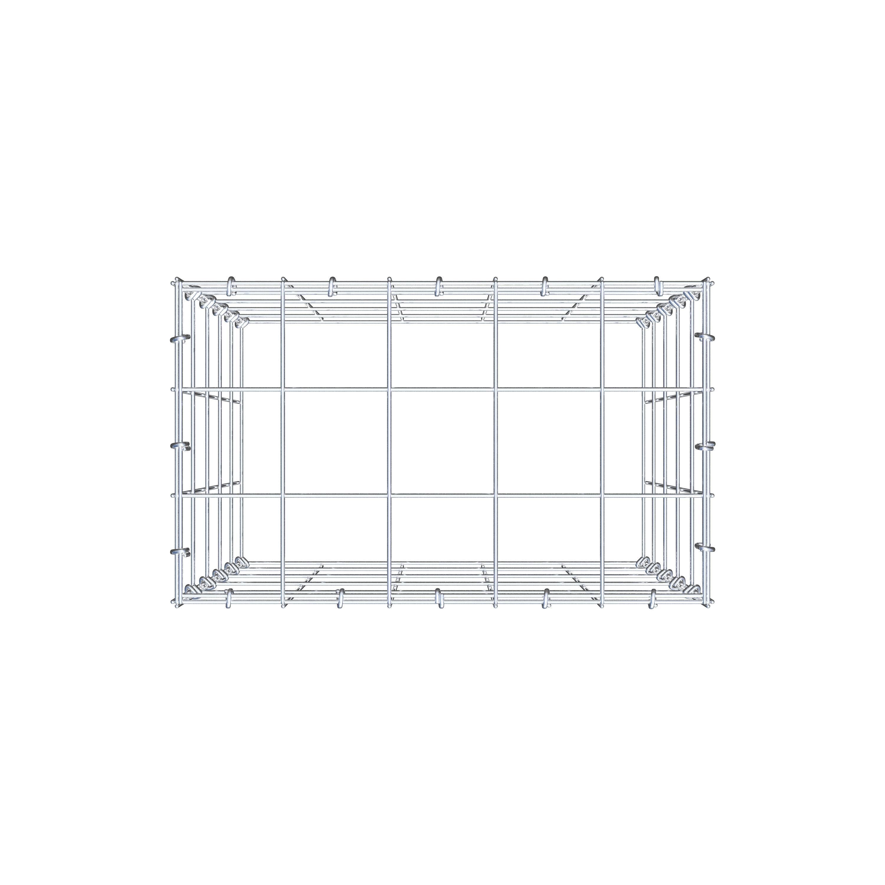 Pila adicional tipo 3 50 cm x 50 cm x 30 cm (L x A x P), malla 10 cm x 10 cm, anillo en C