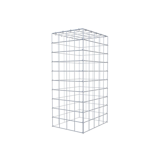 Typ 3 påbyggnadsgabion 100 cm x 50 cm x 40 cm (L x H x D), maskstorlek 10 cm x 10 cm, C-ring