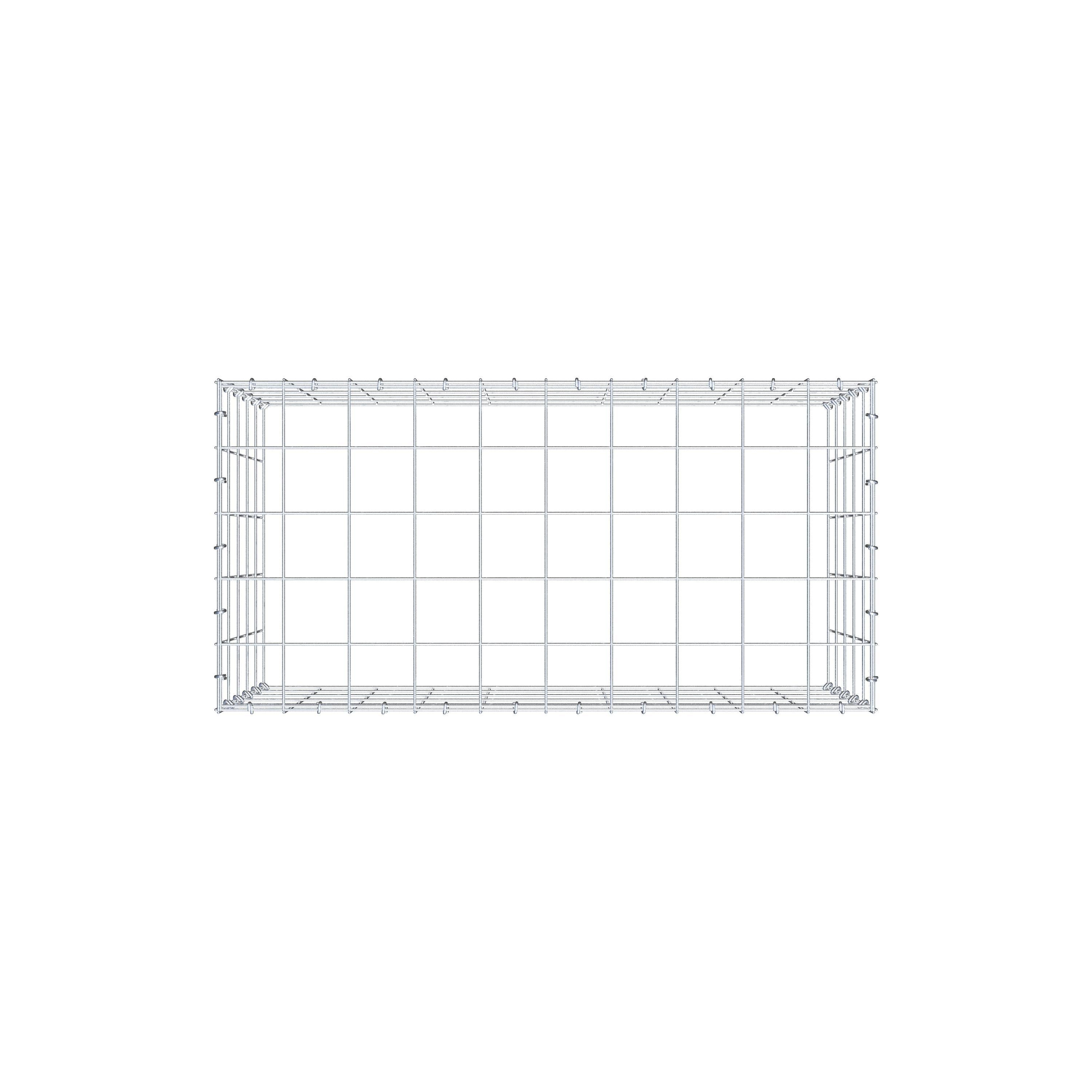 Fourche rapportée type 3 100 cm x 50 cm x 50 cm (L x H x P), mailles 10 cm x 10 cm, anneau C
