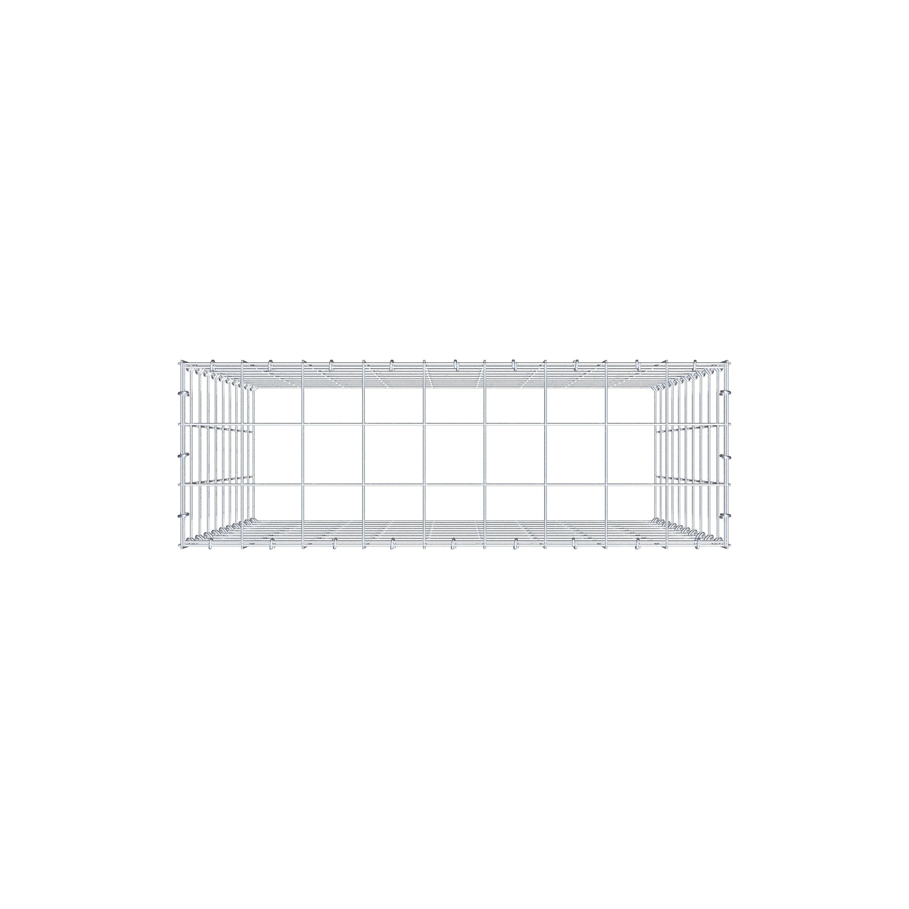 Type 3 oplegkorf 100 cm x 90 cm x 30 cm (L x H x D), maaswijdte 10 cm x 10 cm, C-ring