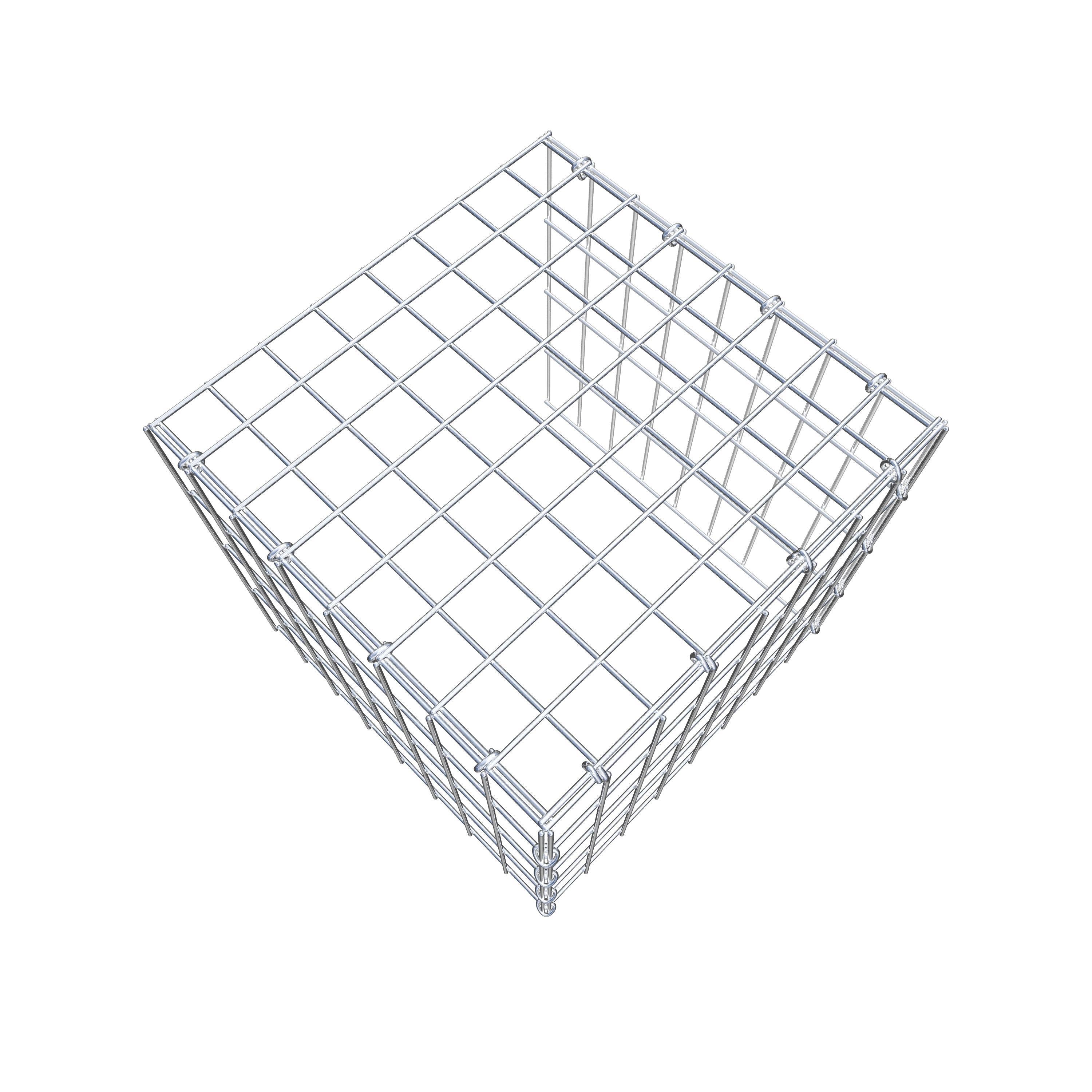 Monteret gabion type 4 40 cm x 40 cm x 40 cm (L x H x D), maskestørrelse 5 cm x 10 cm, C-ring