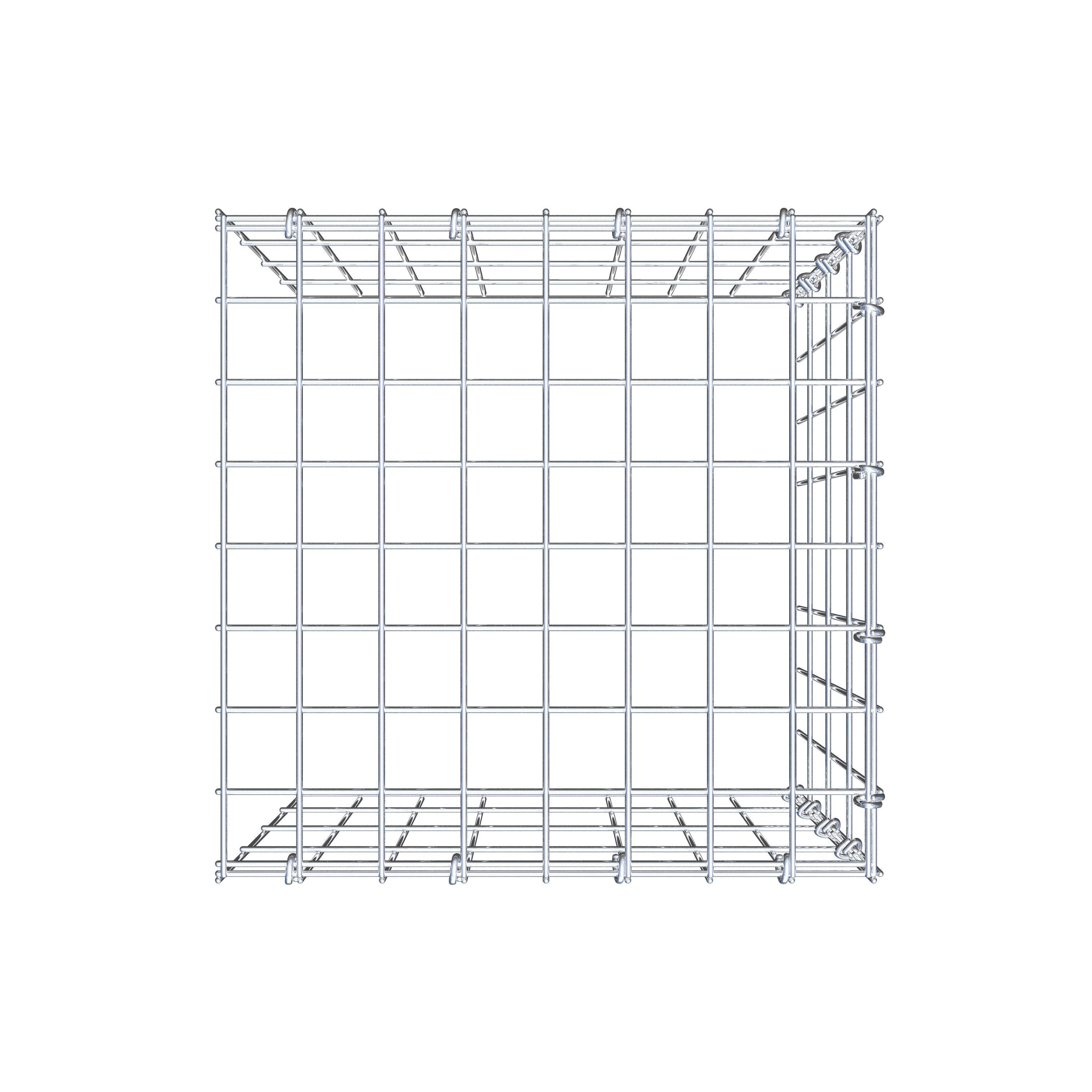Monteret gabion type 4 40 cm x 40 cm x 40 cm (L x H x D), maskestørrelse 5 cm x 10 cm, C-ring