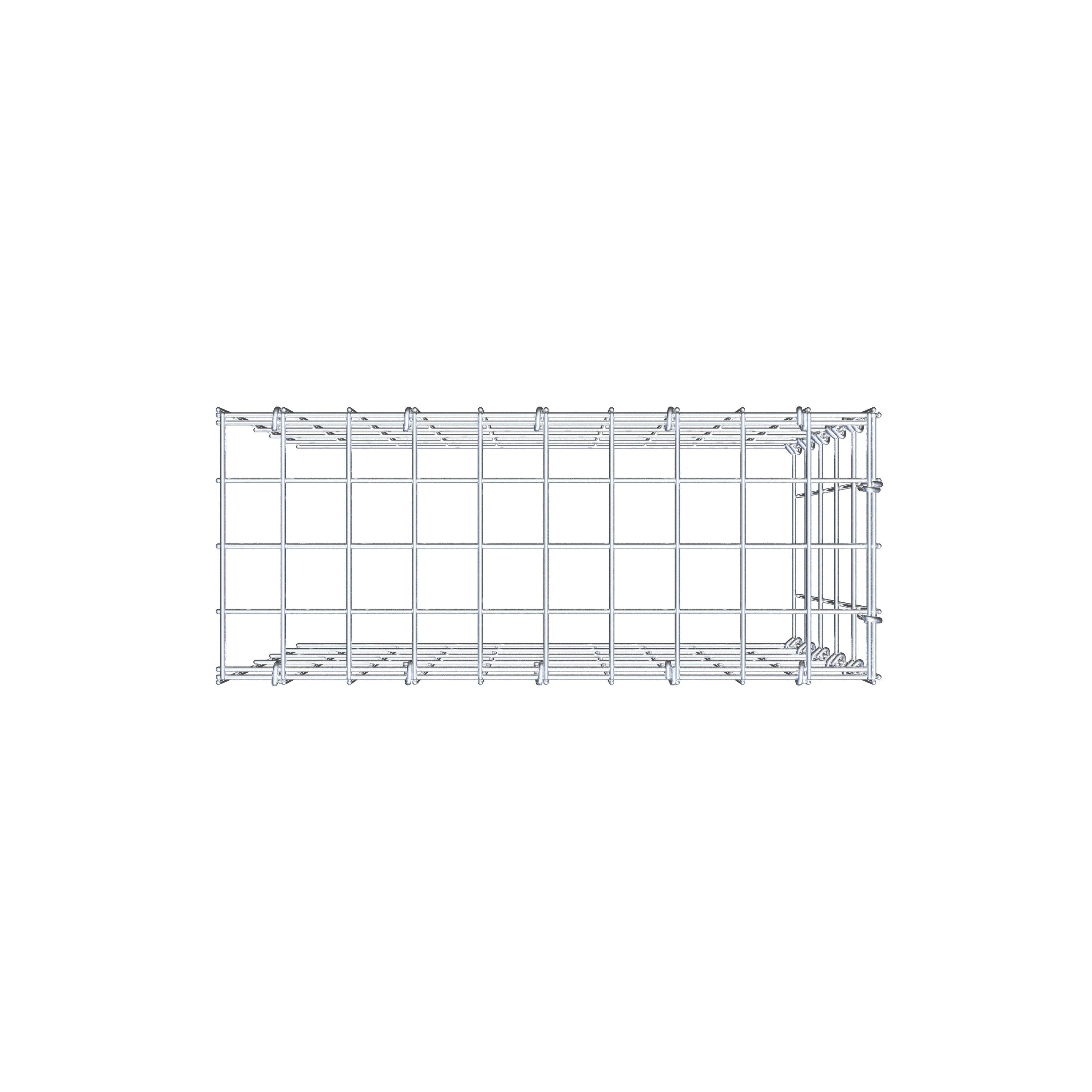 Add-on schanskorf type 4 50 cm x 50 cm x 20 cm (L x H x D), maaswijdte 5 cm x 10 cm, C-ring