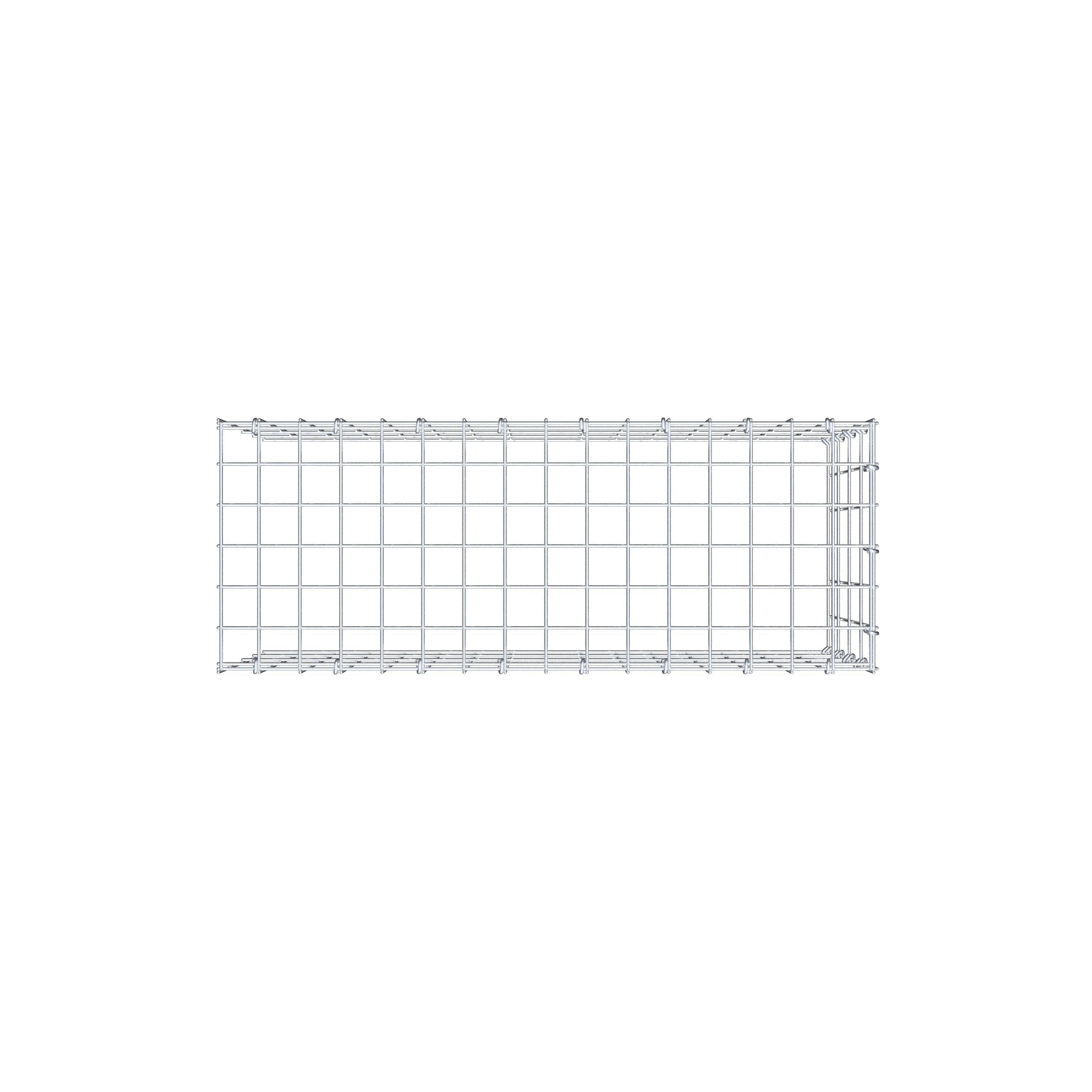 Mounted gabion type 4 80 cm x 40 cm x 30 cm (L x H x D), mesh size 5 cm x 10 cm, C-ring
