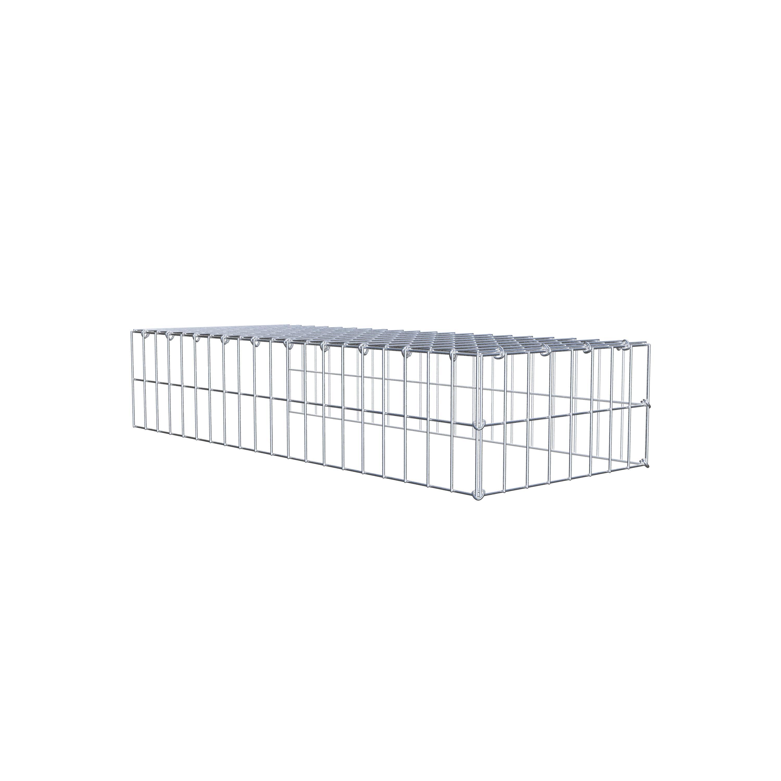 Opzetpaal type 4 100 cm x 20 cm x 40 cm (L x H x D), maaswijdte 5 cm x 10 cm, C-ring