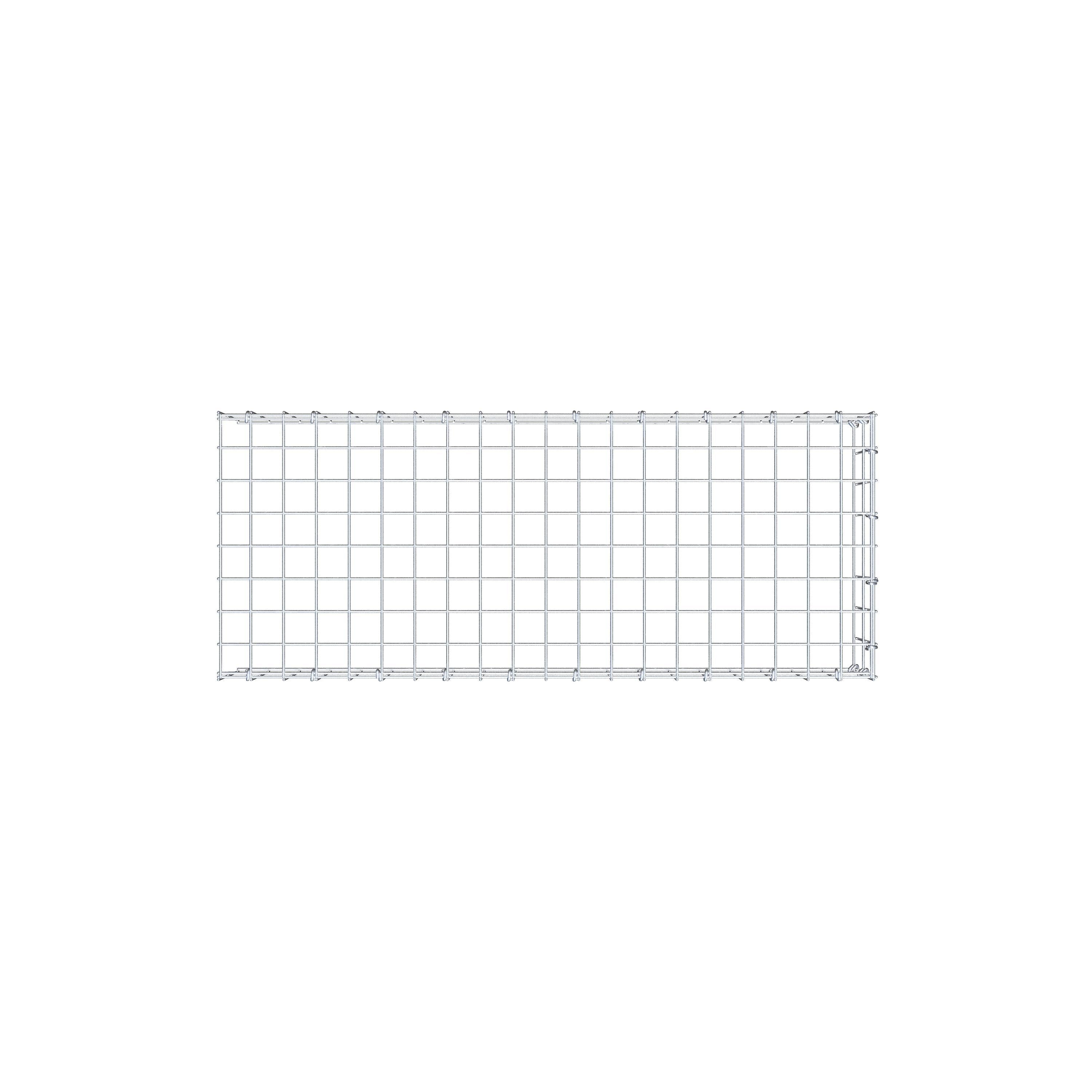 Opzetpaal type 4 100 cm x 20 cm x 40 cm (L x H x D), maaswijdte 5 cm x 10 cm, C-ring