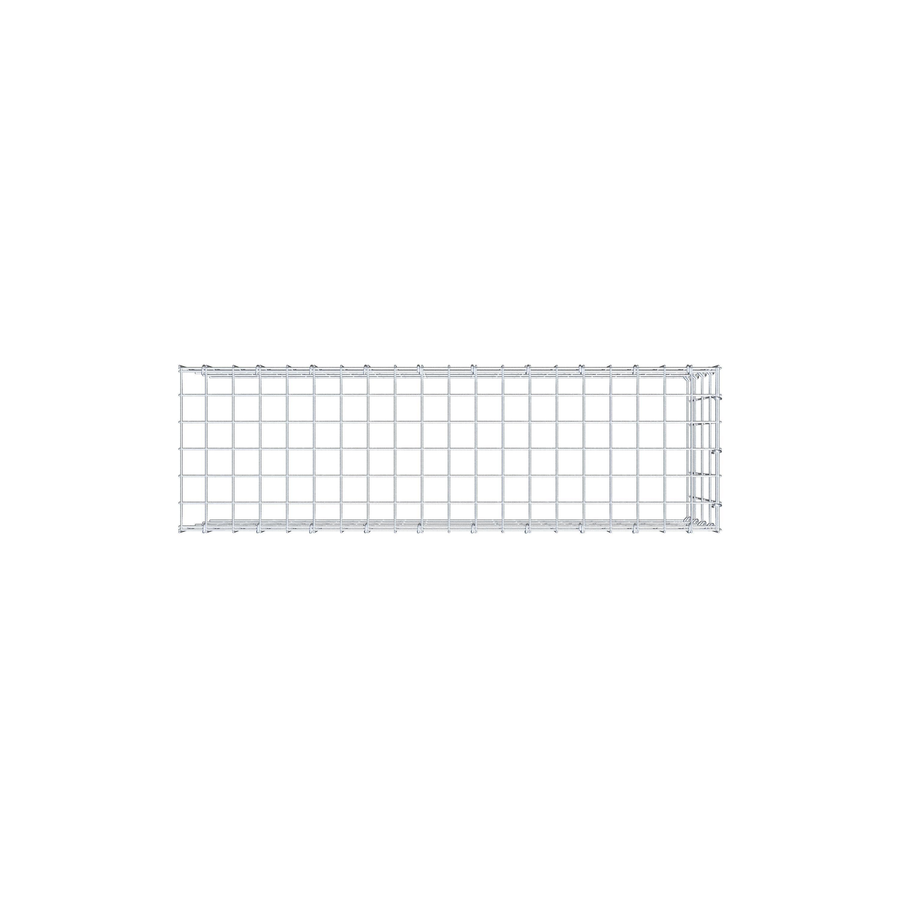 Gabião Tipo 4 100 cm x 40 cm x 30 cm (C x A x P), malhagem 5 cm x 10 cm, anel C