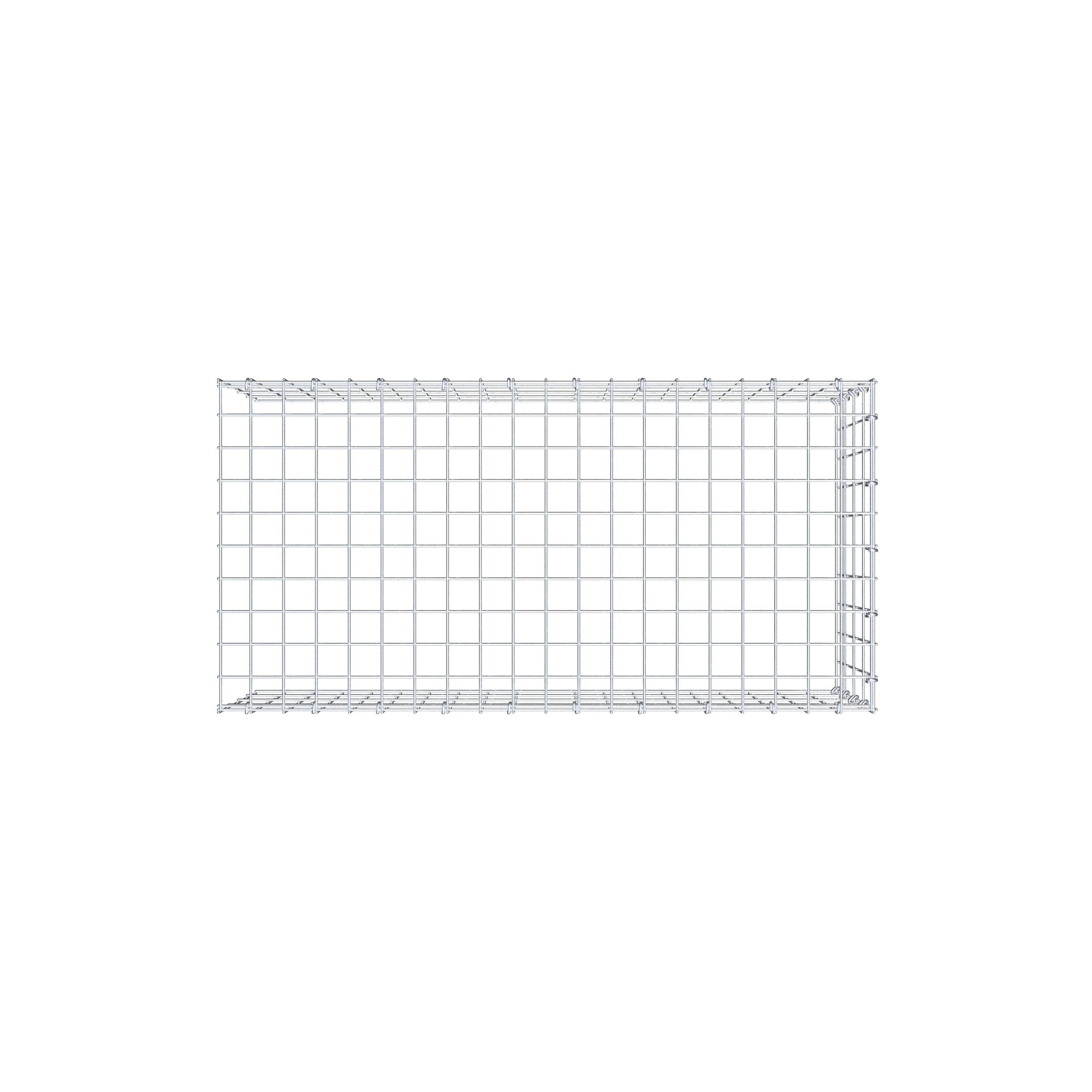 Monteret gabion type 4 100 cm x 40 cm x 50 cm (L x H x D), maskestørrelse 5 cm x 10 cm, C-ring