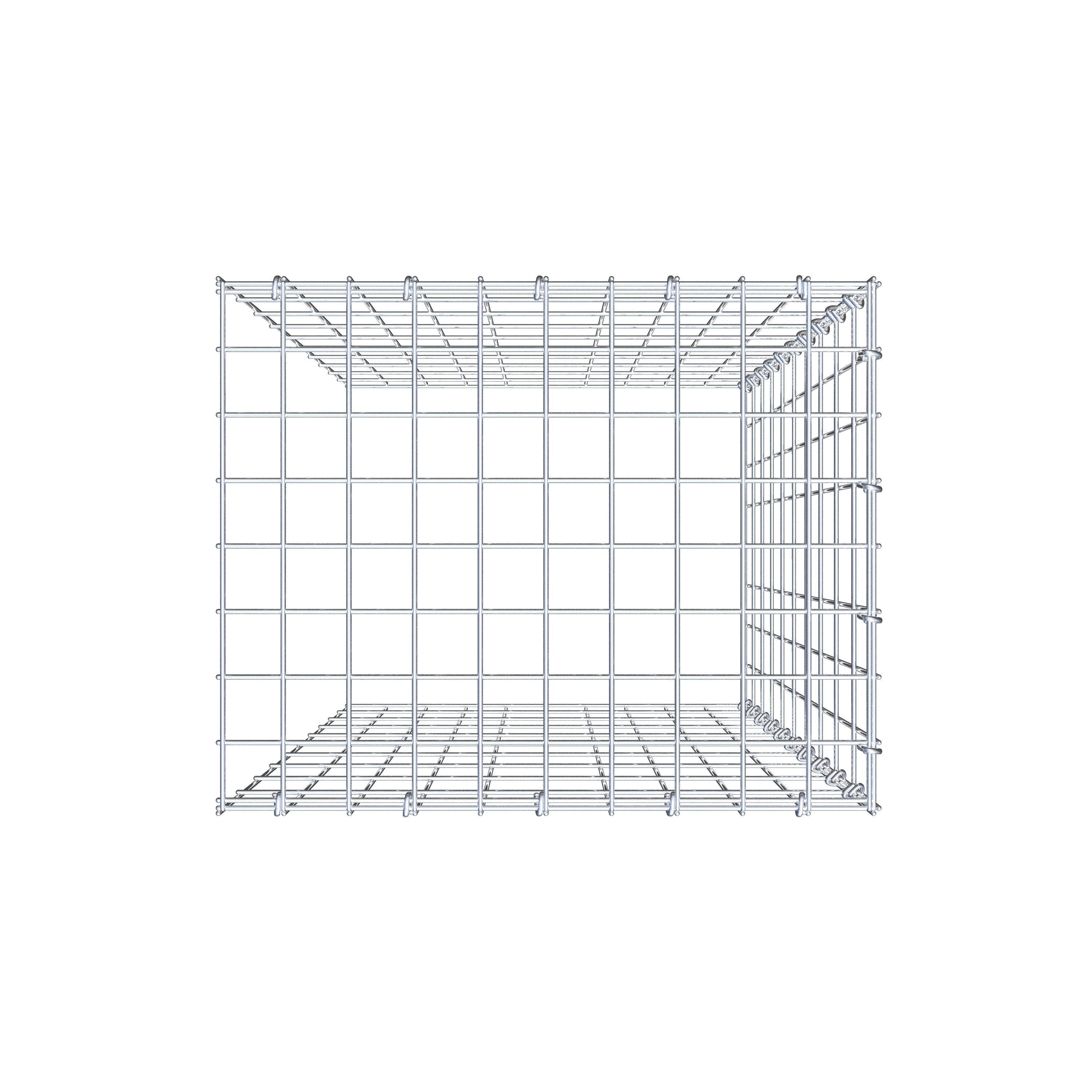 Gabbione aggiuntivo tipo 4 100 cm x 50 cm x 40 cm (L x H x P), maglia 5 cm x 10 cm, anello a C
