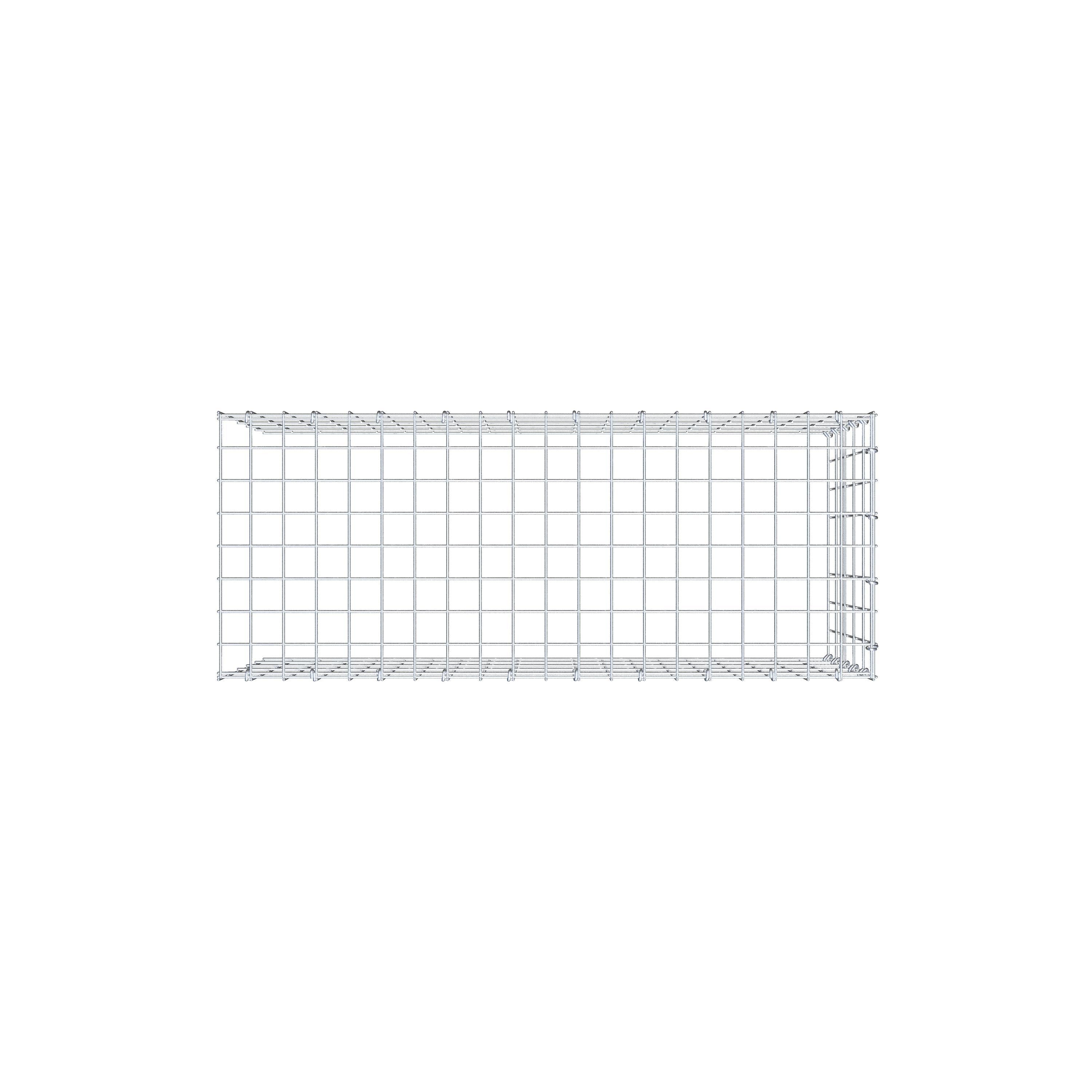 Gabbione aggiuntivo tipo 4 100 cm x 50 cm x 40 cm (L x H x P), maglia 5 cm x 10 cm, anello a C