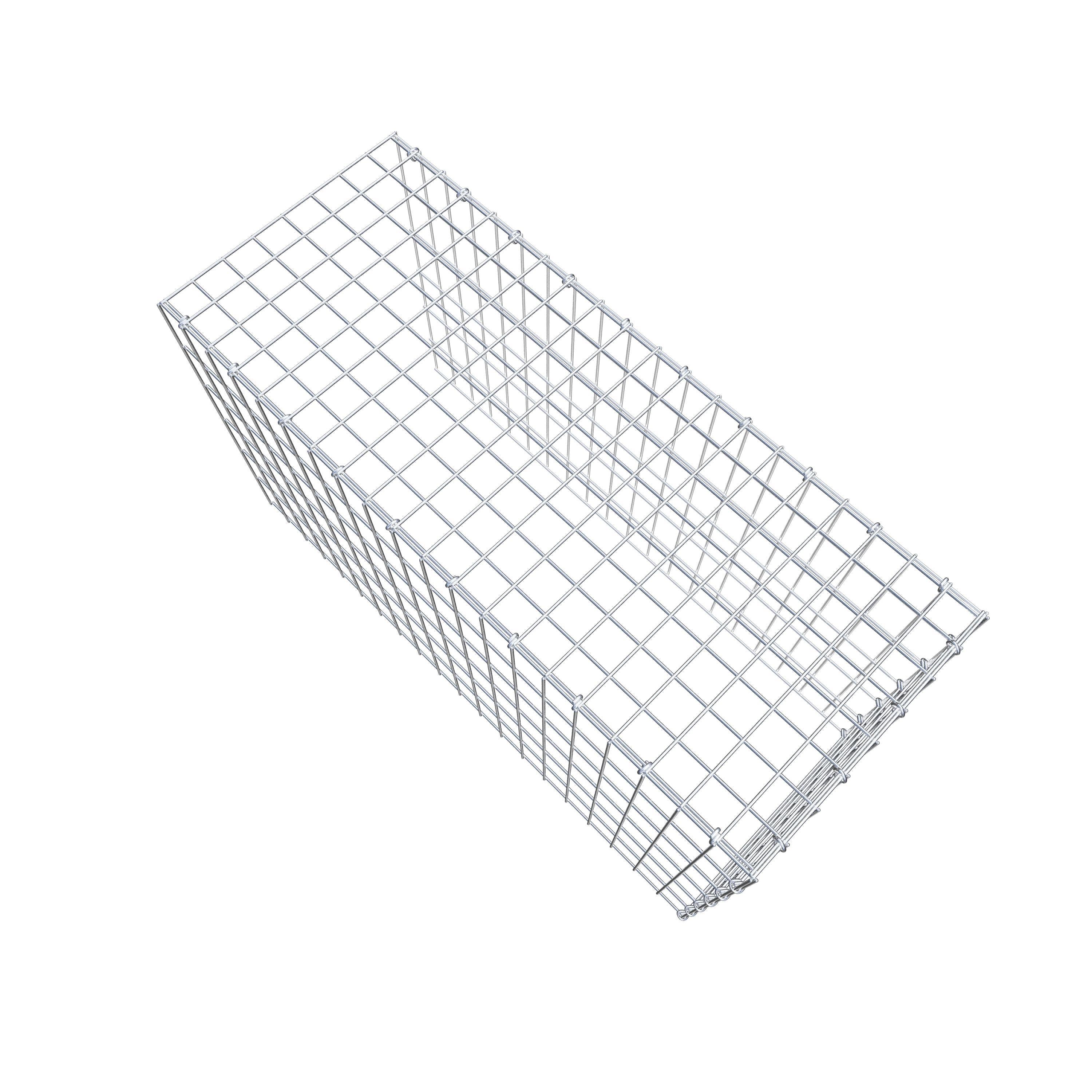 Monteret gabion type 4 100 cm x 60 cm x 40 cm (L x H x D), maskestørrelse 5 cm x 10 cm, C-ring