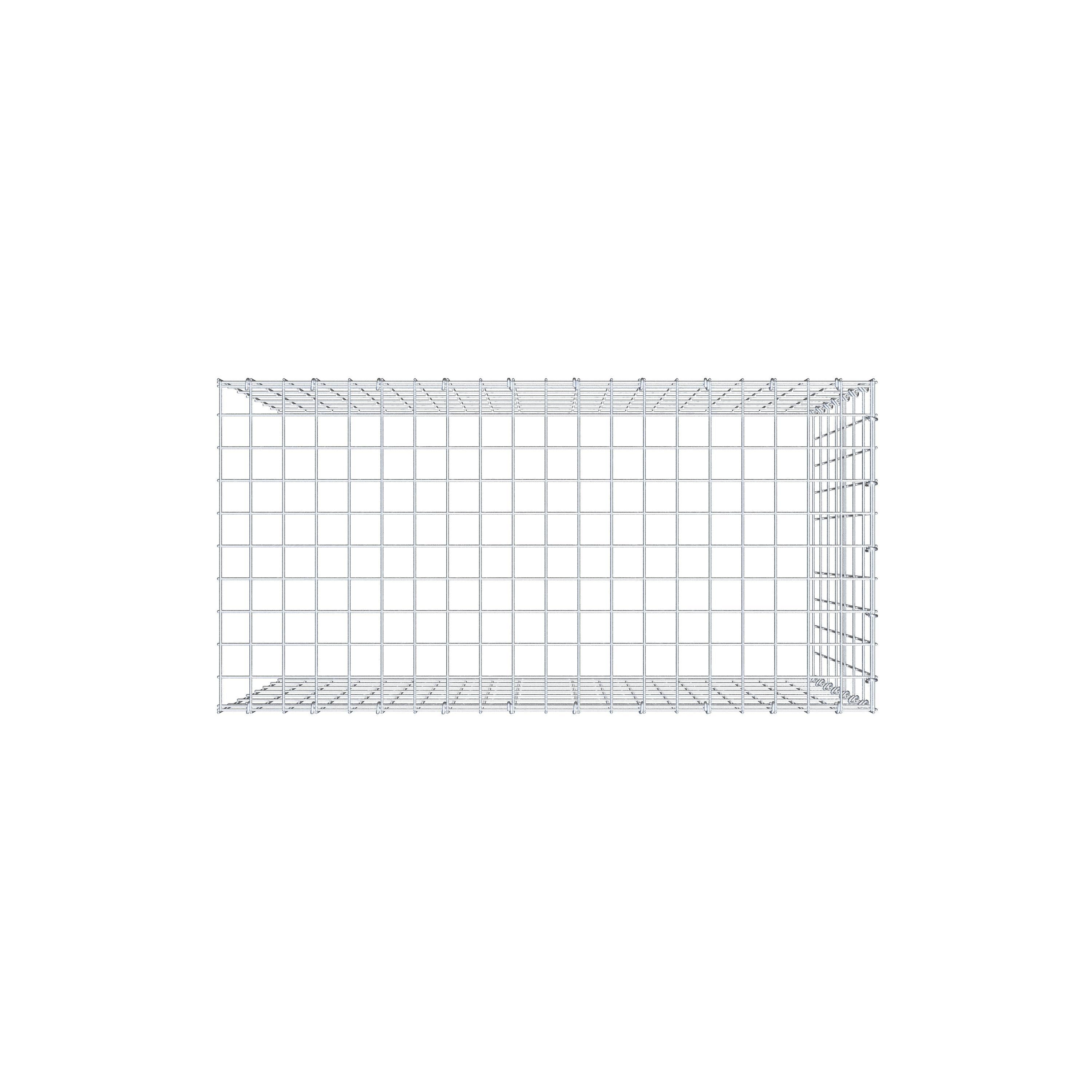 Pilote adicional tipo 4 100 cm x 70 cm x 50 cm (L x A x P), malla 5 cm x 10 cm, anillo en C